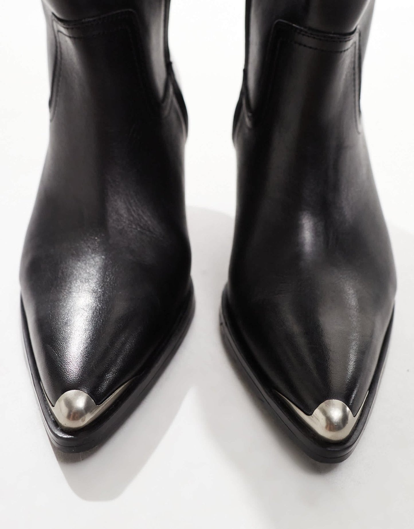 Bronx Xyla western wedge knee boots in black leather - ASOS Sample Sale EU Store