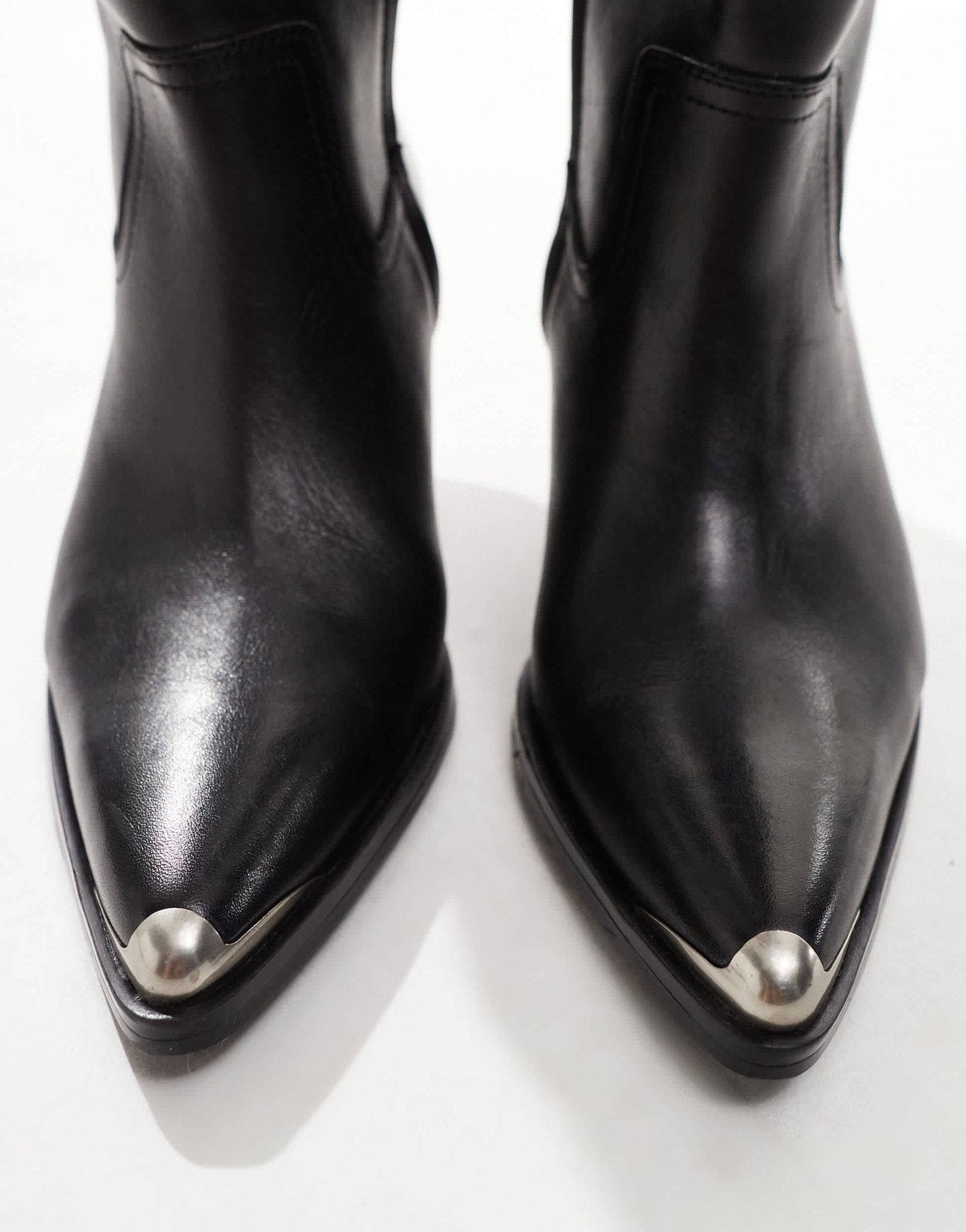 Bronx Xyla western wedge knee boots in black leather - ASOS Sample Sale EU Store