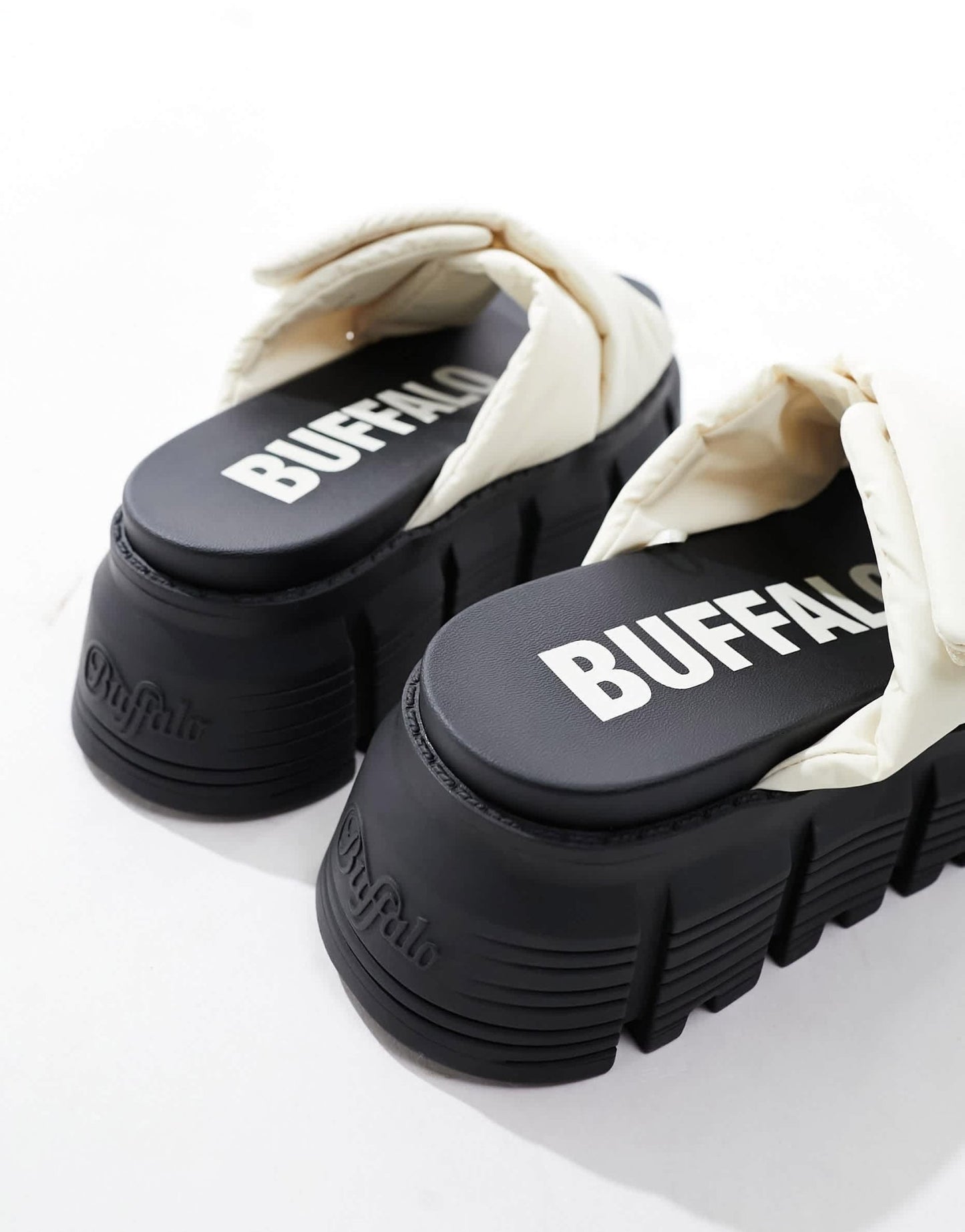 Buffalo Ava Velcross flat sandals in beige - ASOS Sample Sale EU Store