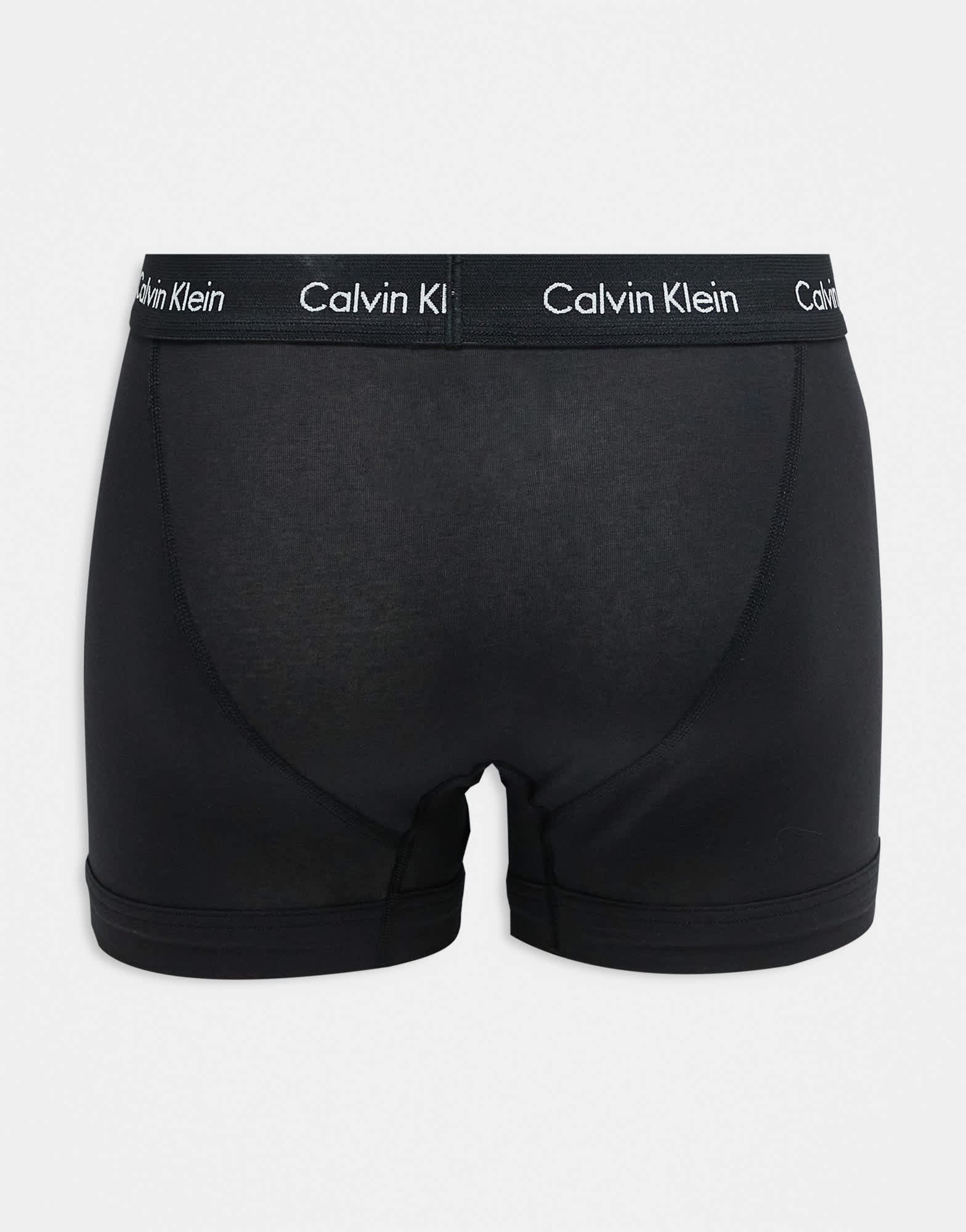 Calvin Klein 3 pack in black with beige waistbands - ASOS Exclusive - ASOS Sample Sale EU Store