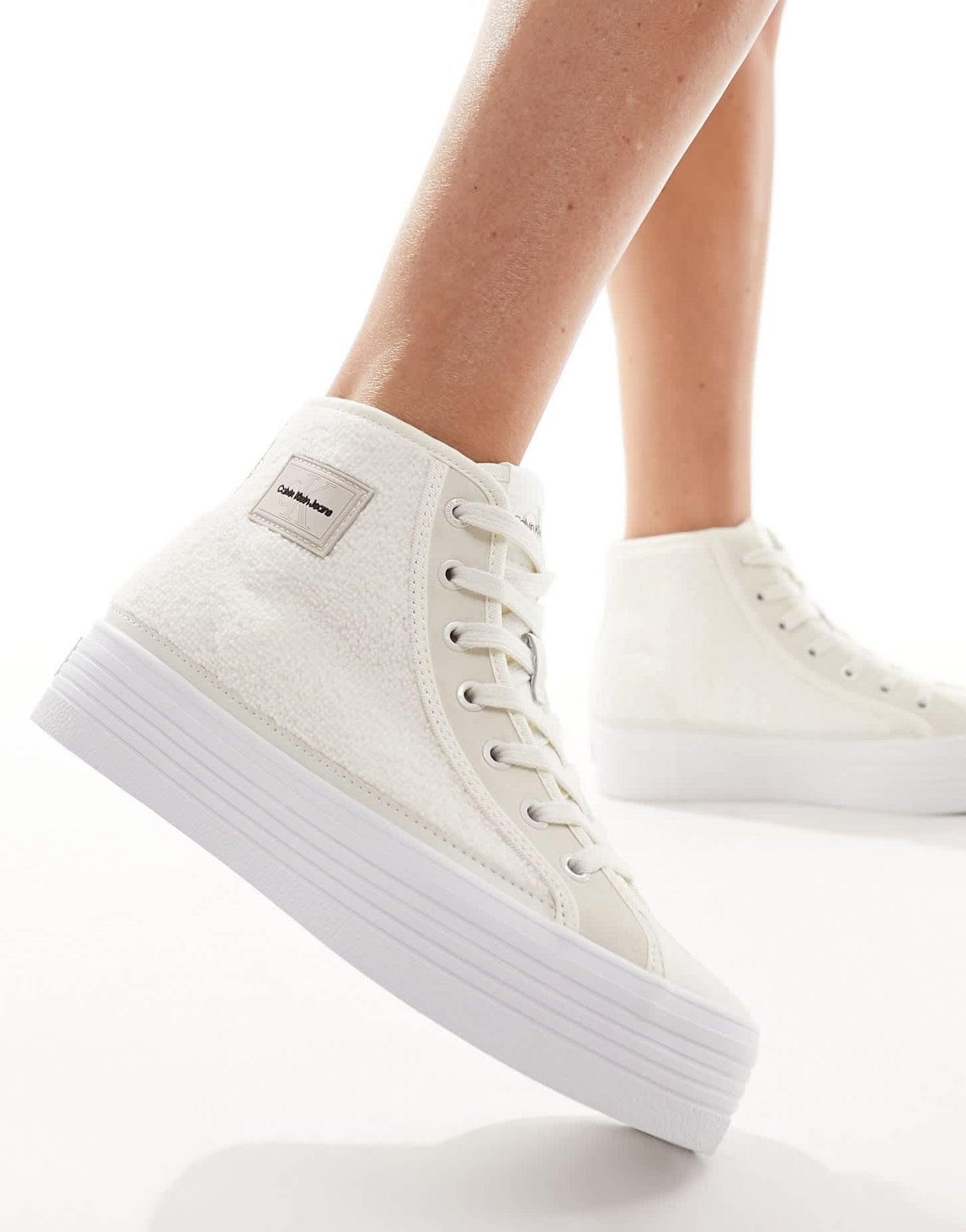 Calvin Klein bold flatform trainers in white - ASOS Sample Sale EU Store