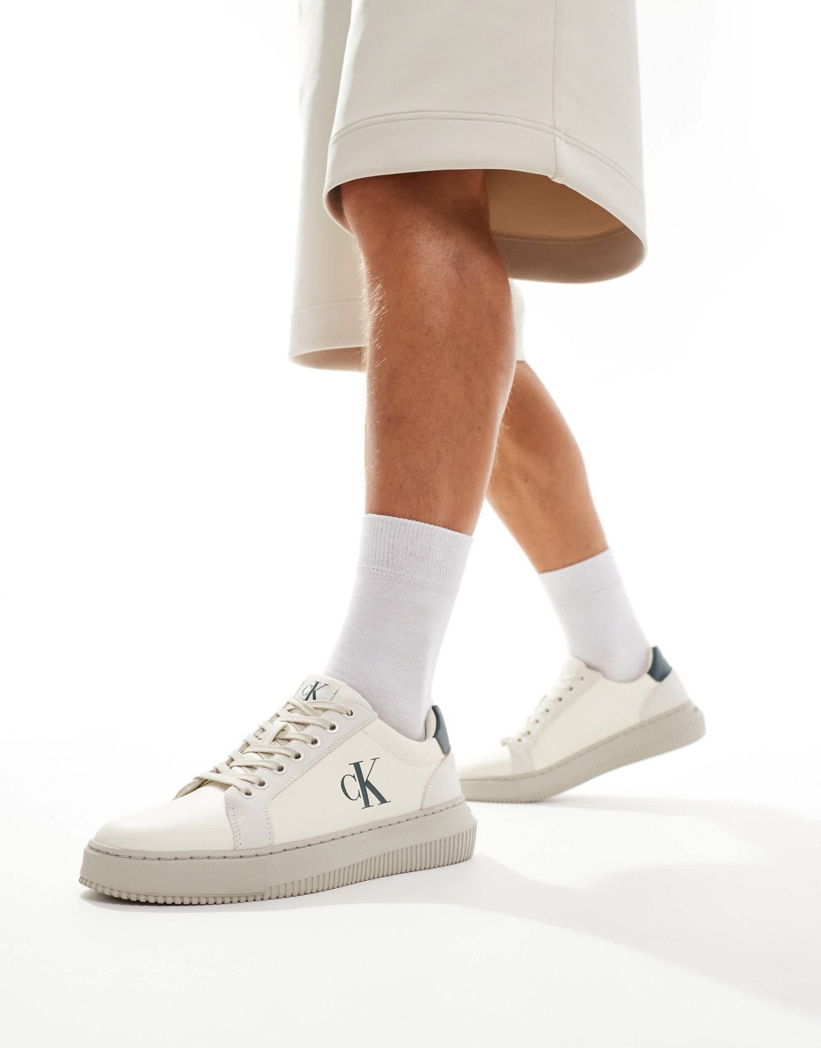 Calvin Klein chunky cupsole authentic trainers in off white - ASOS Sample Sale EU Store