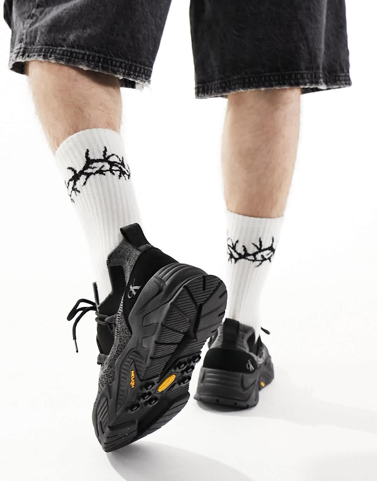 Calvin Klein chunky vibram sock trainers in black - ASOS Sample Sale EU Store