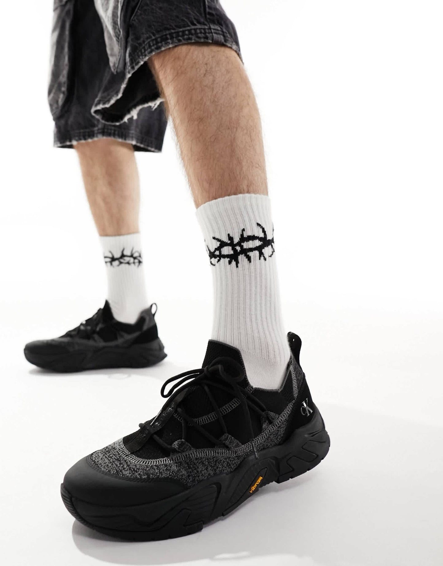Calvin Klein chunky vibram sock trainers in black - ASOS Sample Sale EU Store