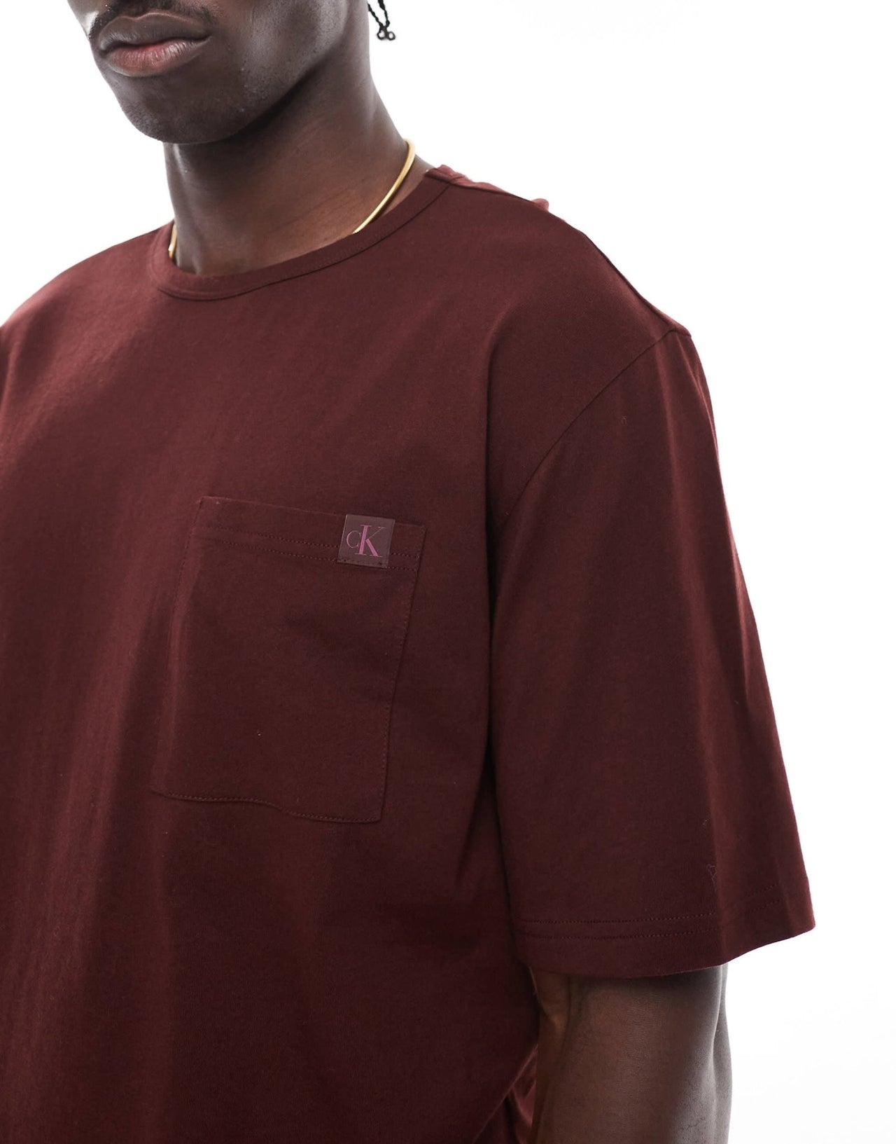 Calvin Klein CK Established sleep short set in red - ASOS Sample Sale EU Store