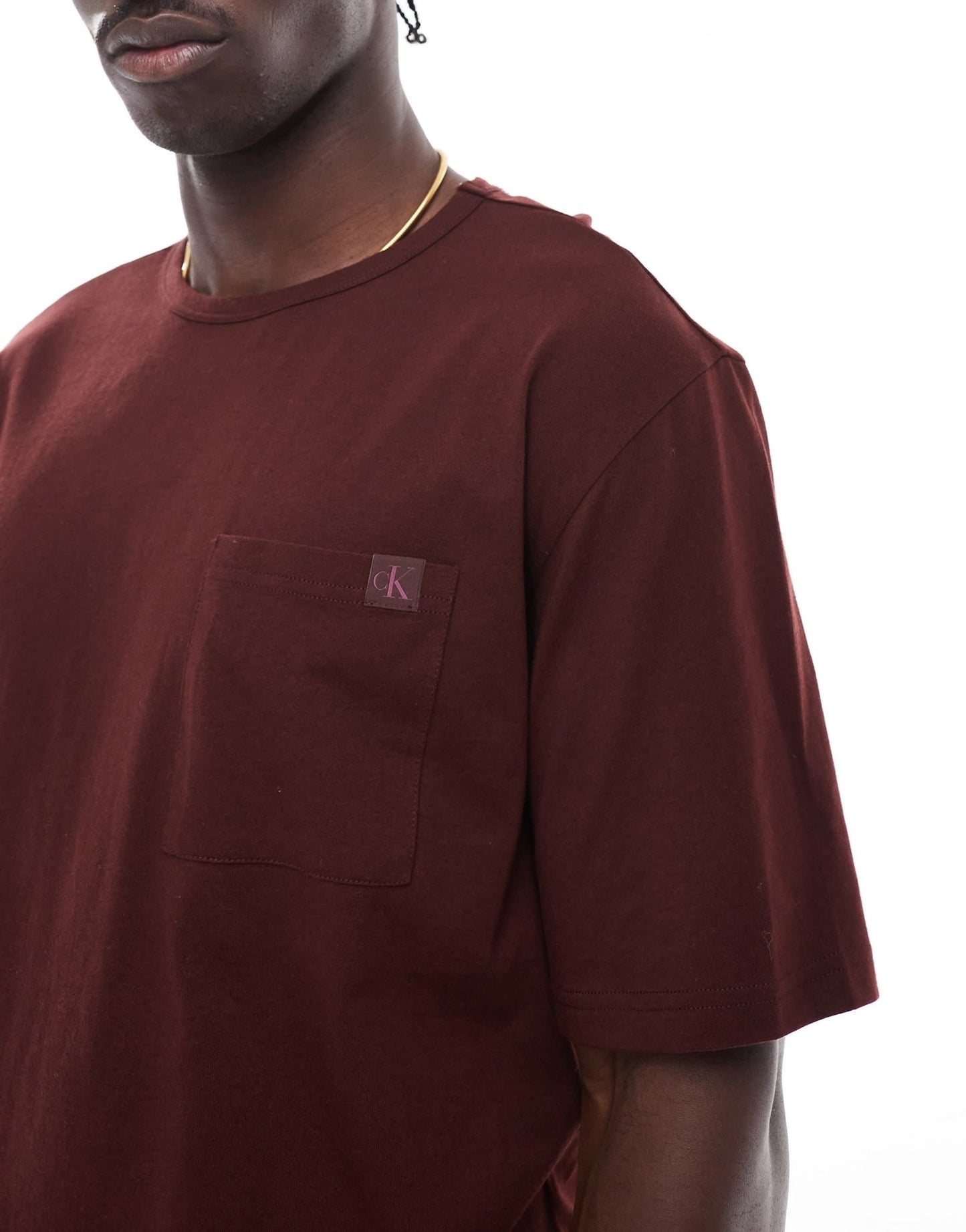 Calvin Klein CK Established sleep short set in red - ASOS Sample Sale EU Store