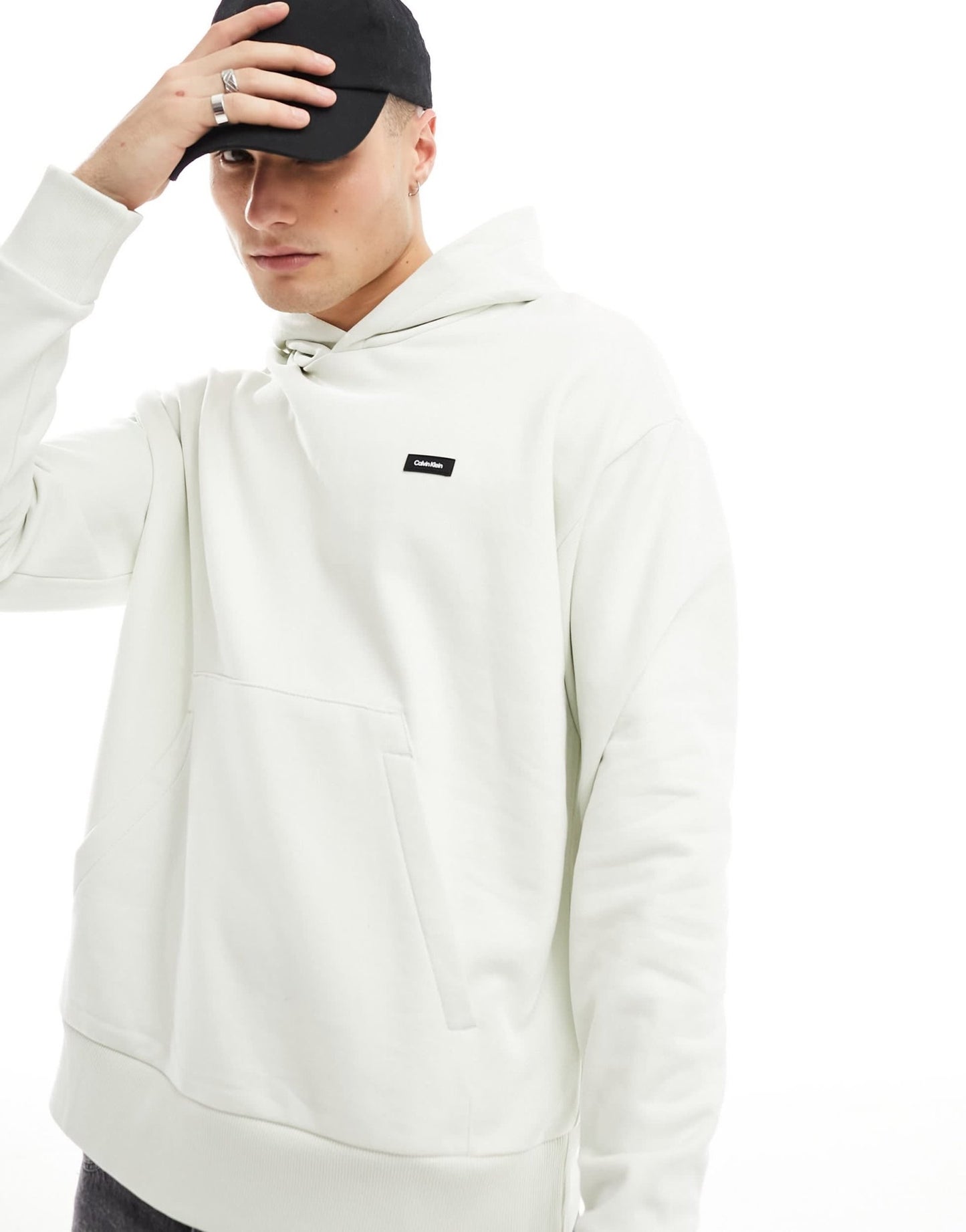 Calvin Klein cotton comfort hoodie in white - ASOS Sample Sale EU Store