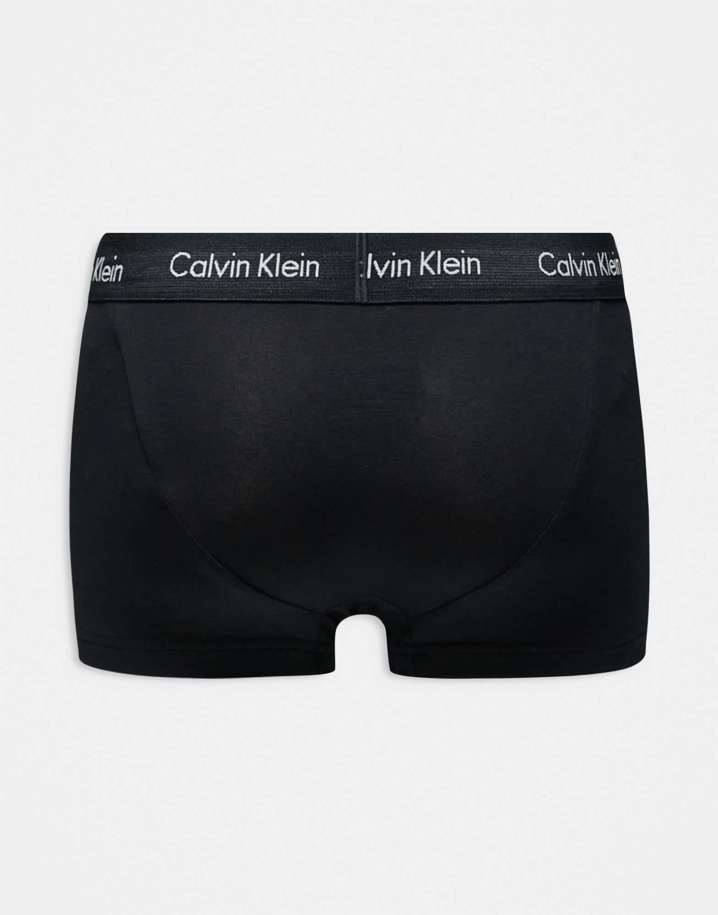 Calvin Klein Cotton Stretch 3 pack low rise trunk in black/grey/blue - ASOS Sample Sale EU Store
