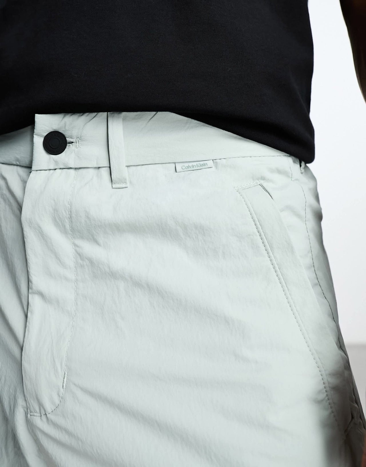 Calvin Klein crinkle cargo shorts in light grey - ASOS Sample Sale EU Store