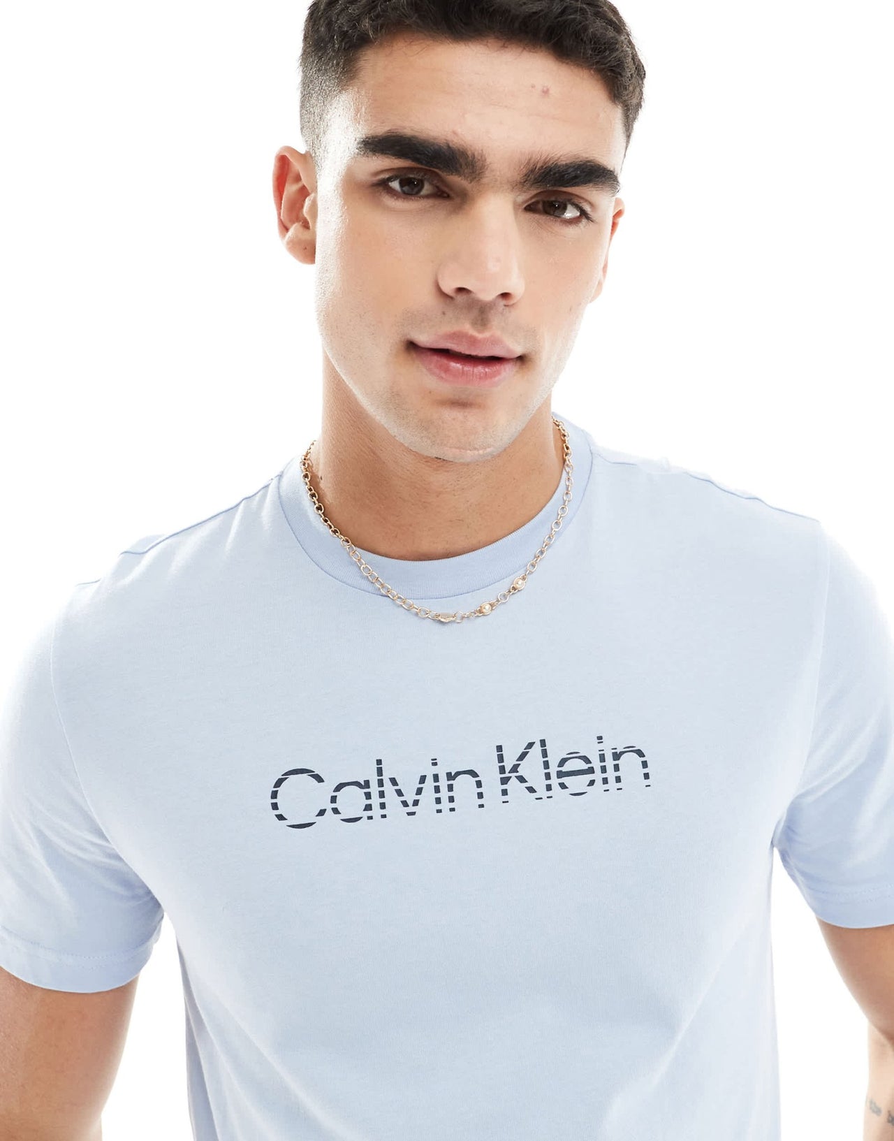 Calvin Klein degrade logo t-shirt in blue - ASOS Sample Sale EU Store
