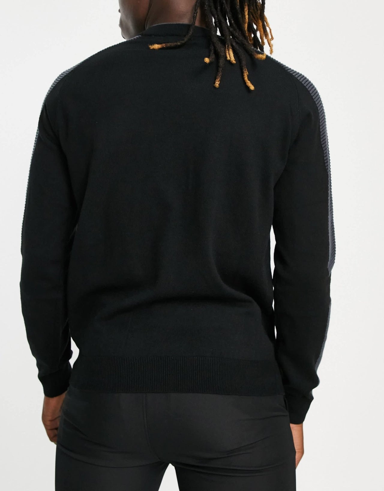 Calvin Klein golf sweatshirt with rib detail in black - ASOS Sample Sale EU Store