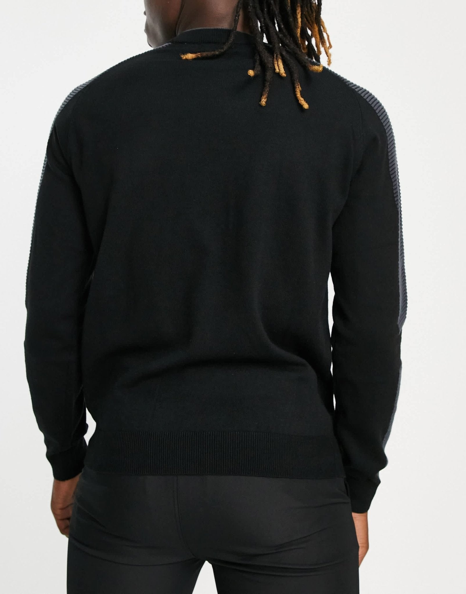 Calvin Klein golf sweatshirt with rib detail in black - ASOS Sample Sale EU Store