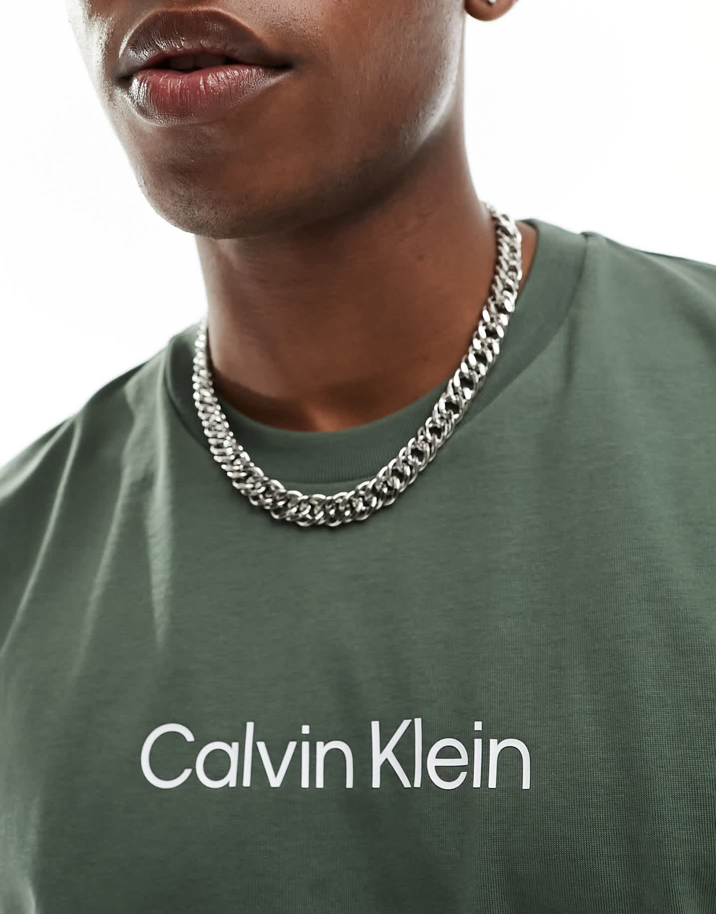 Calvin Klein hero logo comfort t-shirt in dark grey - ASOS Sample Sale EU Store