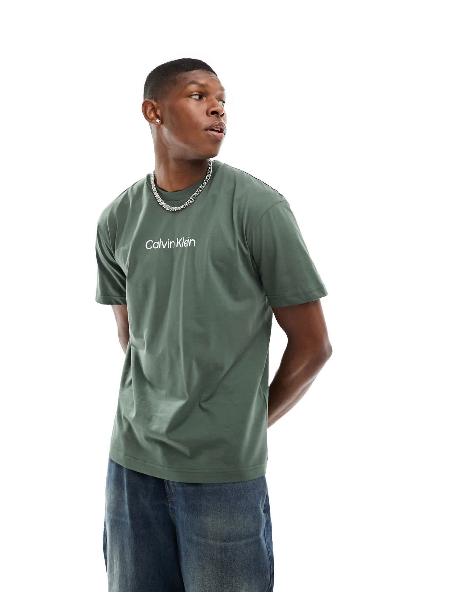 Calvin Klein hero logo comfort t-shirt in dark grey - ASOS Sample Sale EU Store