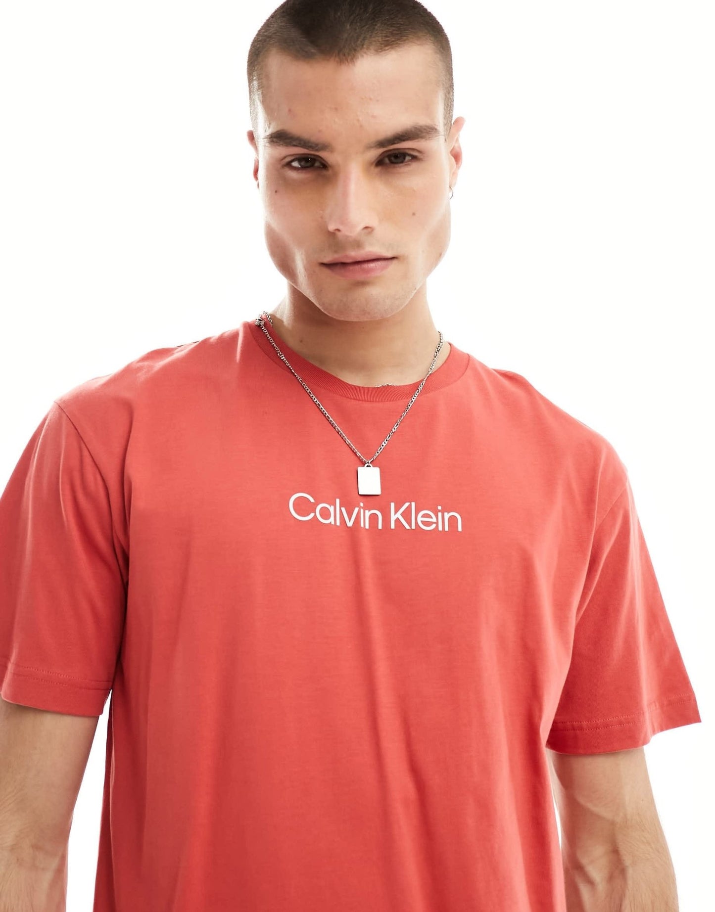 Calvin Klein hero logo comfort t-shirt in red - ASOS Sample Sale EU Store