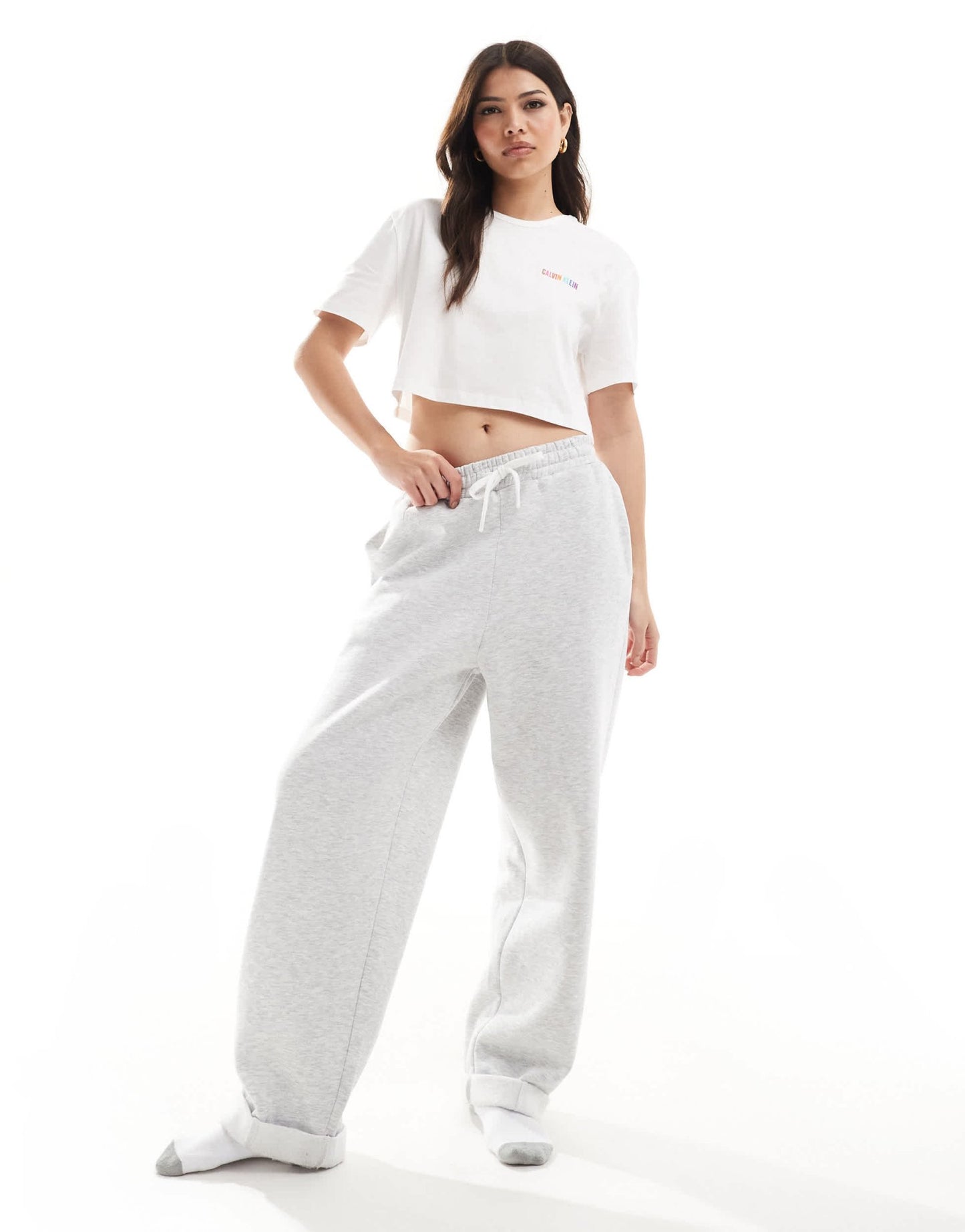 Calvin Klein intense power pride cotton crewneck t-shirt in white - ASOS Sample Sale EU Store