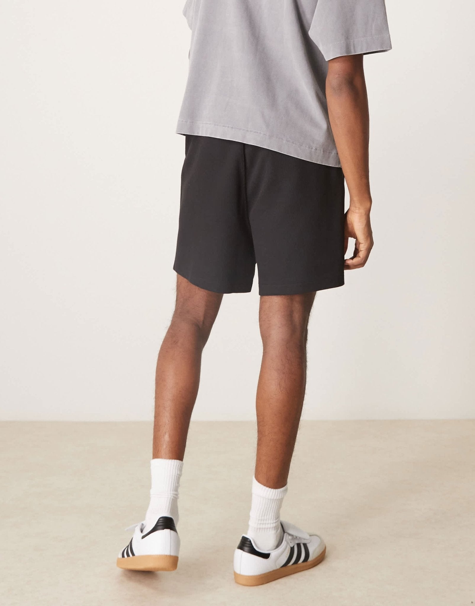 Calvin Klein Jeans applique logo knitted shorts in black - ASOS Sample Sale EU Store