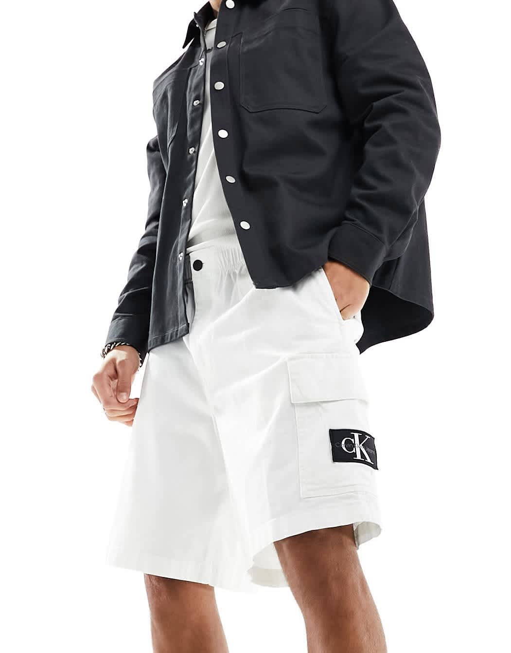 Calvin Klein Jeans cargo shorts in white - ASOS Sample Sale EU Store