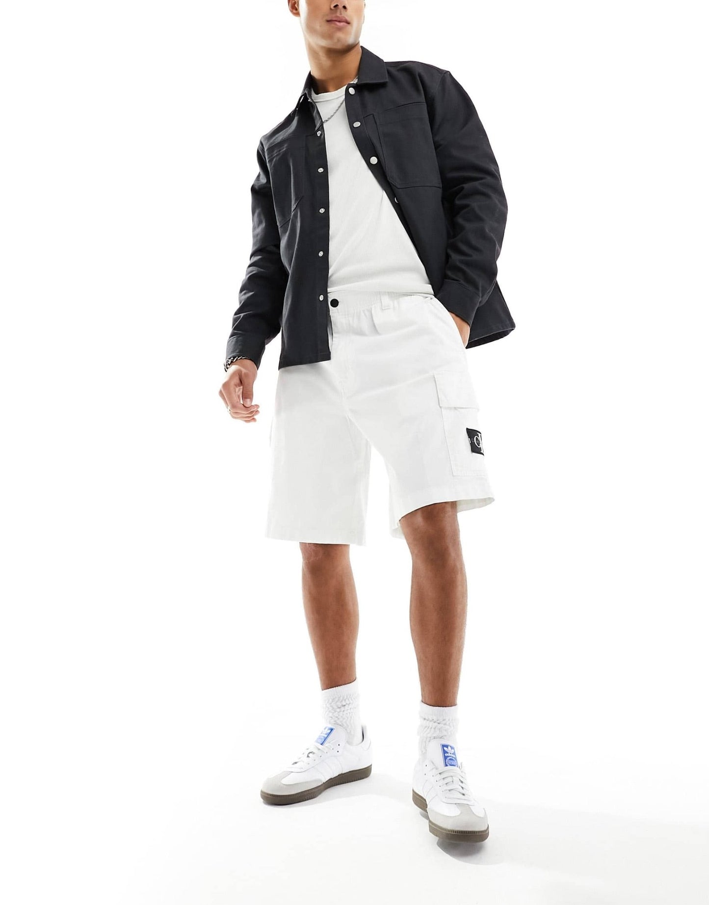 Calvin Klein Jeans cargo shorts in white - ASOS Sample Sale EU Store