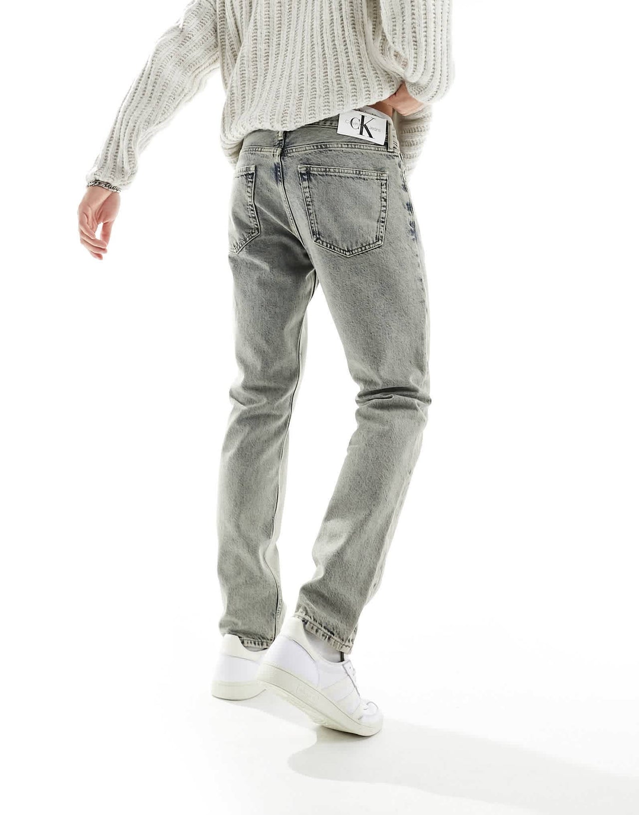 Calvin Klein Jeans co - ord authentic straight leg jeans in mid acid wash - ASOS Sample Sale EU Store