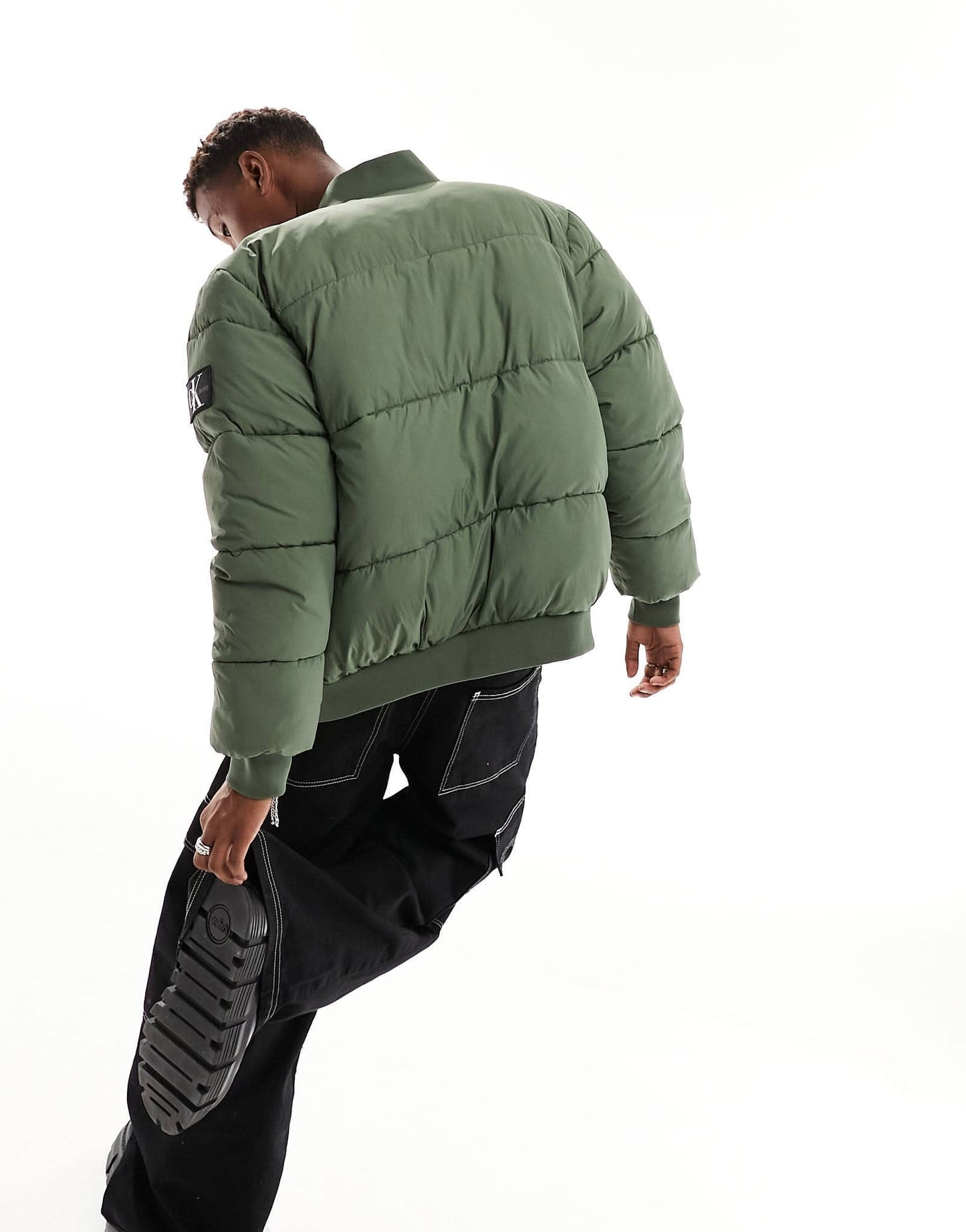 Calvin Klein Jeans commercial bomber jacket in thyme green - ASOS Sample Sale EU Store