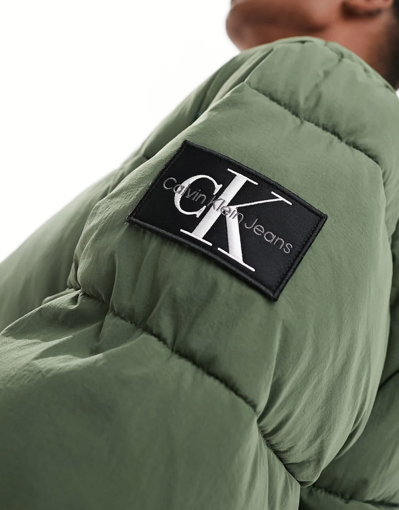 Calvin Klein Jeans commercial bomber jacket in thyme green - ASOS Sample Sale EU Store