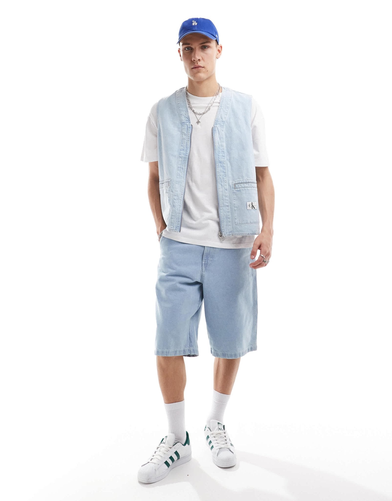 Calvin Klein Jeans denim vest in light wash - ASOS Sample Sale EU Store