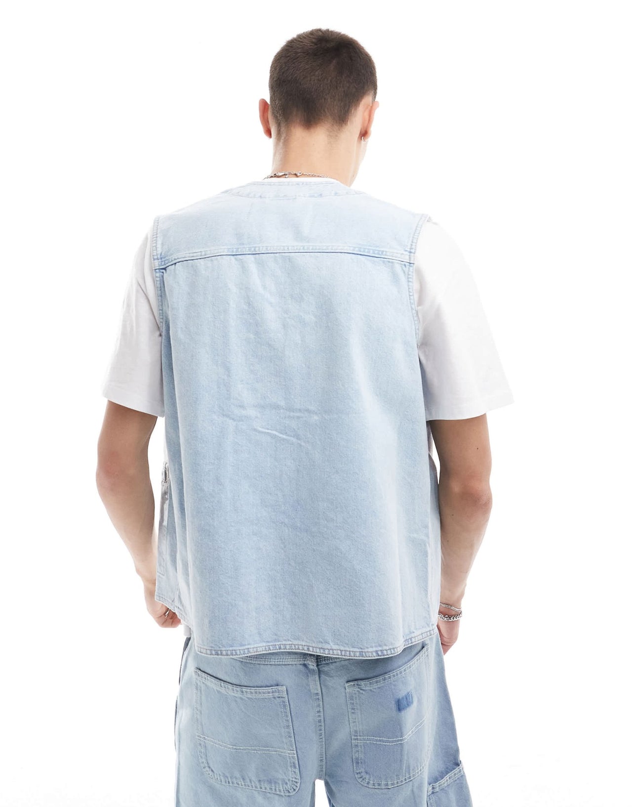 Calvin Klein Jeans denim vest in light wash - ASOS Sample Sale EU Store