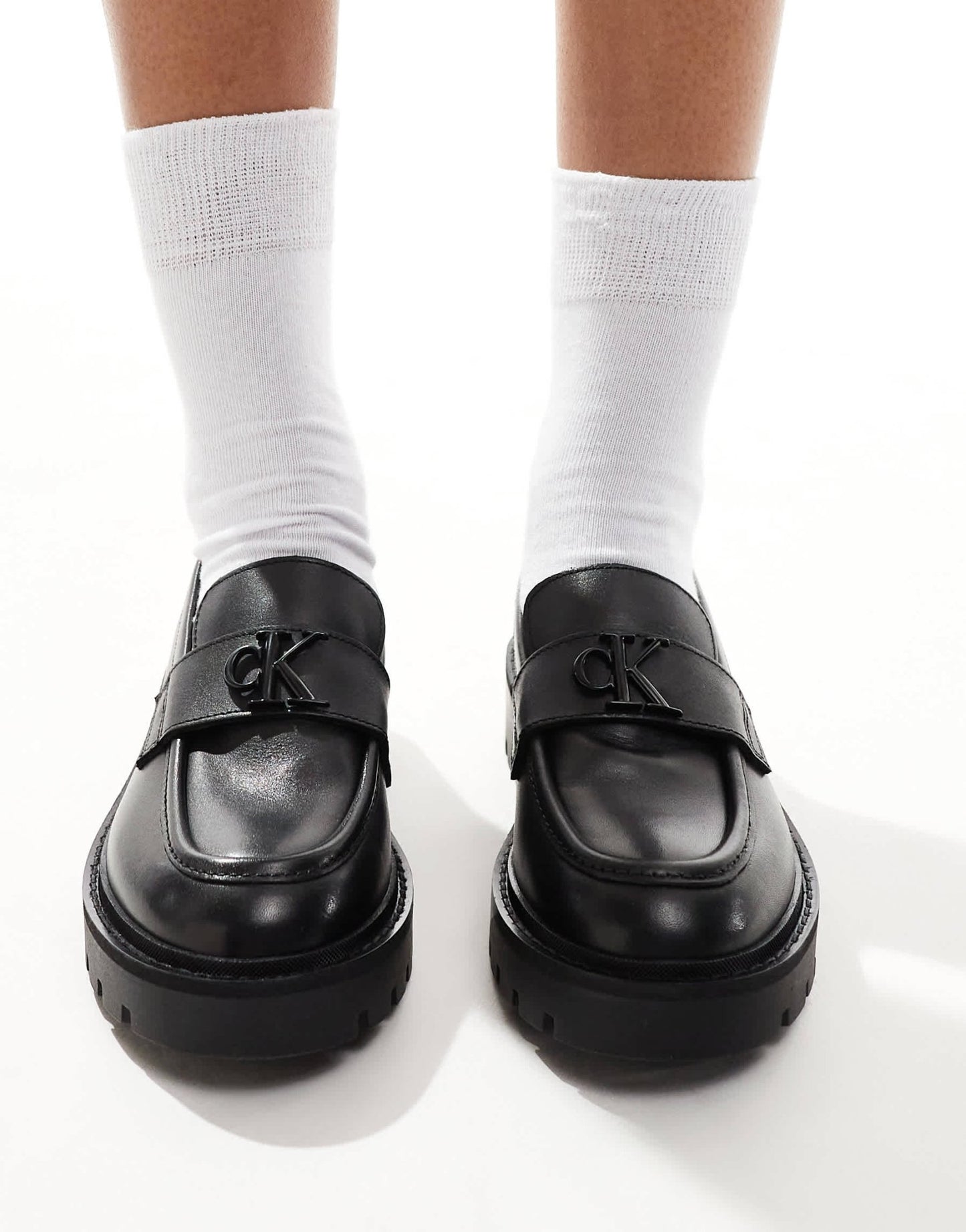 Calvin Klein Jeans flatform loafer in black - ASOS Sample Sale EU Store