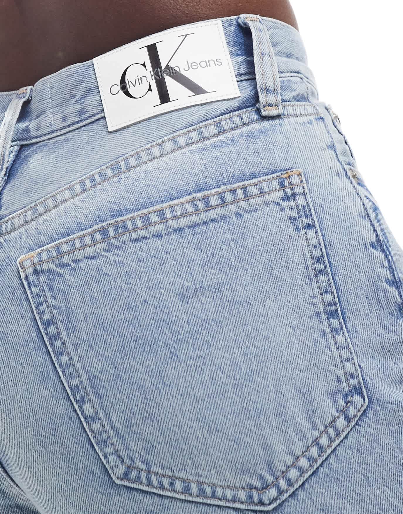 Calvin Klein Jeans high rise straight jeans in light wash - ASOS Sample Sale EU Store