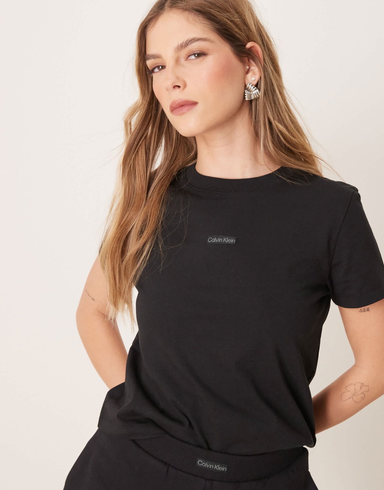 Calvin Klein Jeans institutional graphic baby tee in black - ASOS Sample Sale EU Store