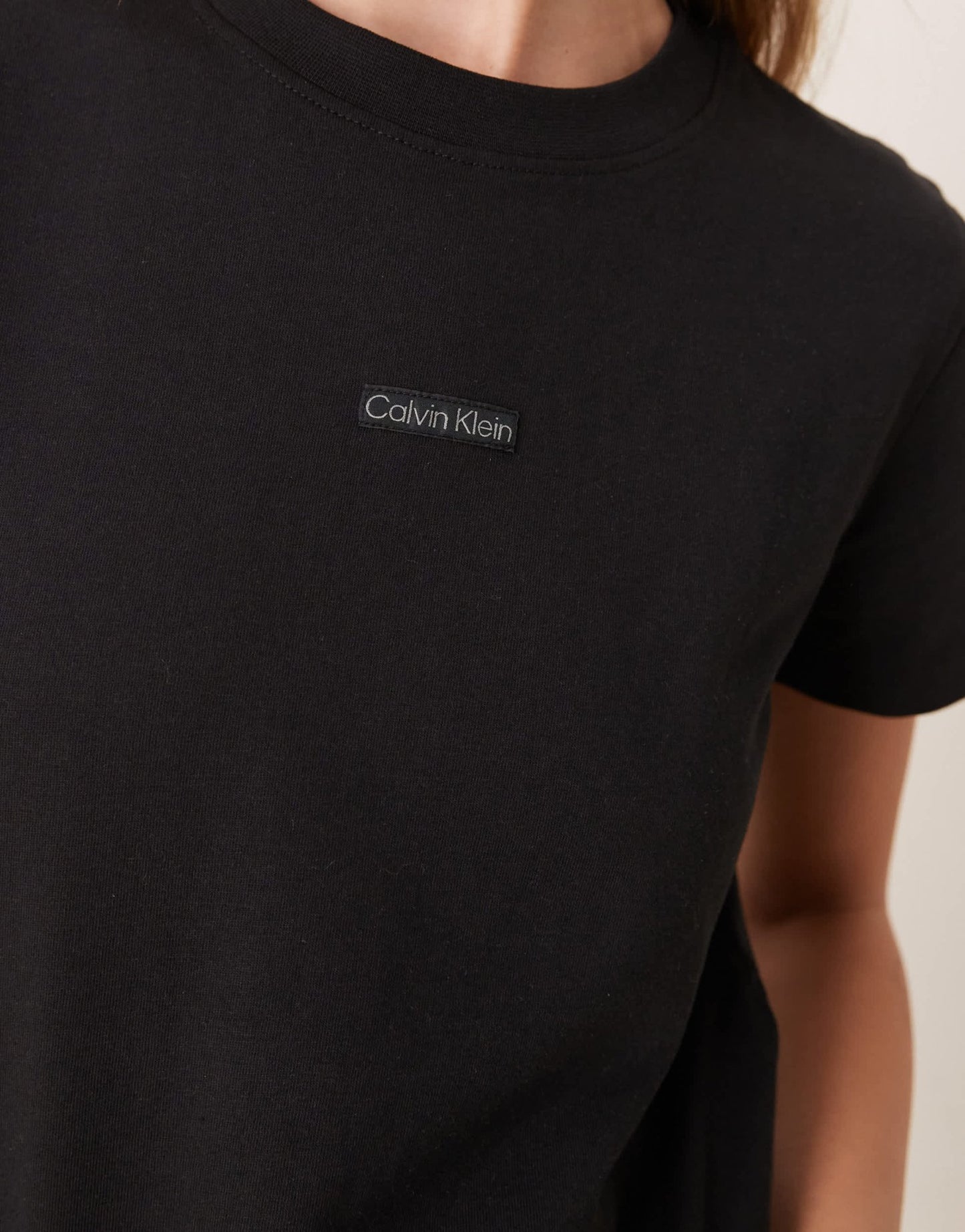 Calvin Klein Jeans institutional graphic baby tee in black - ASOS Sample Sale EU Store
