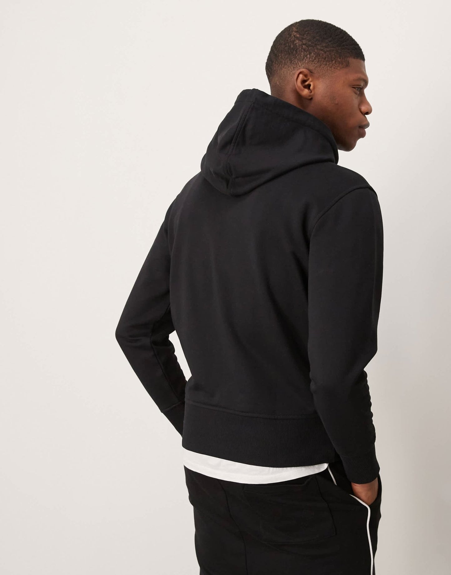 Calvin Klein Jeans large logo graphic hoodie in black - ASOS Sample Sale EU Store