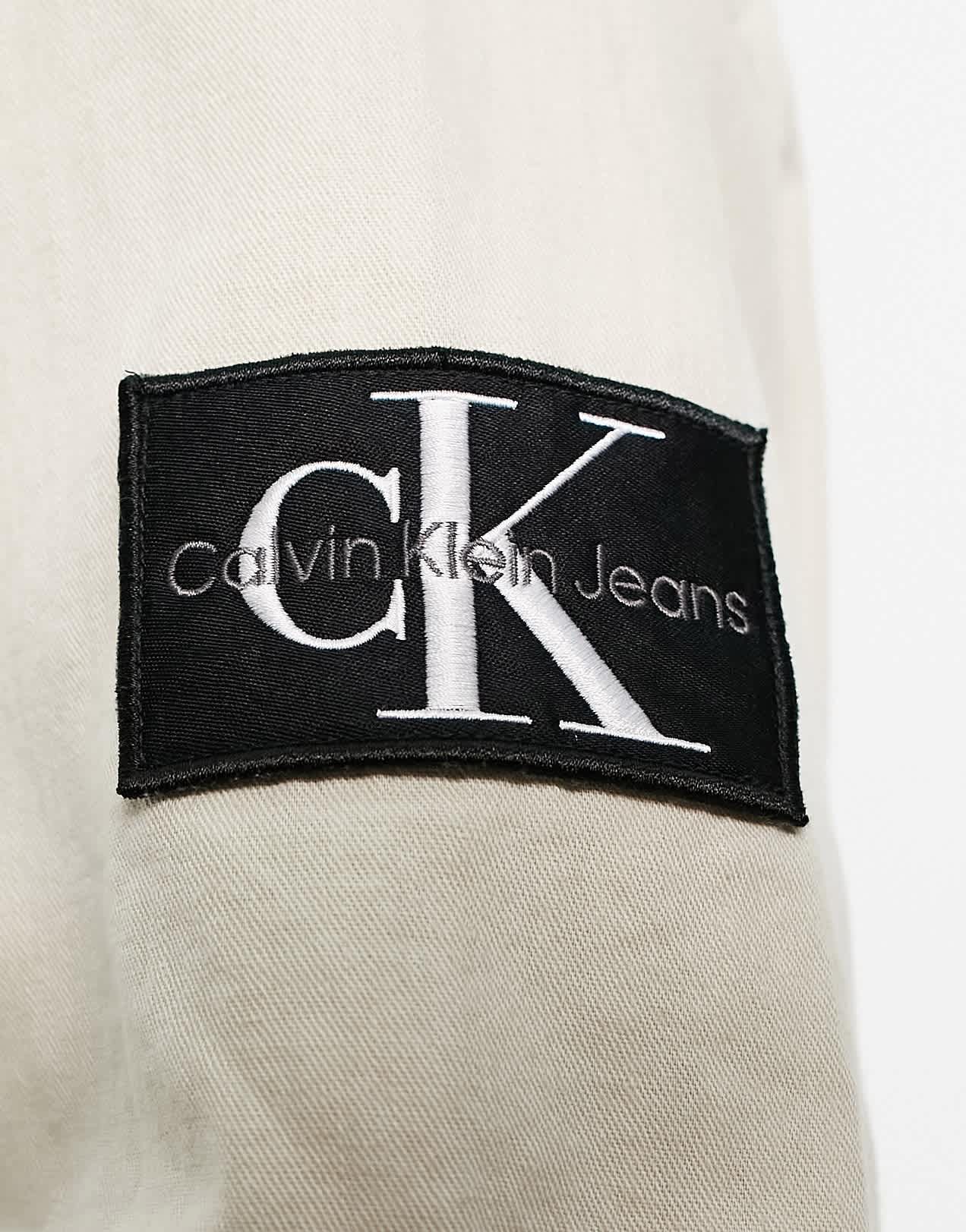 Calvin Klein Jeans linen short sleeve shirt in beige - ASOS Sample Sale EU Store