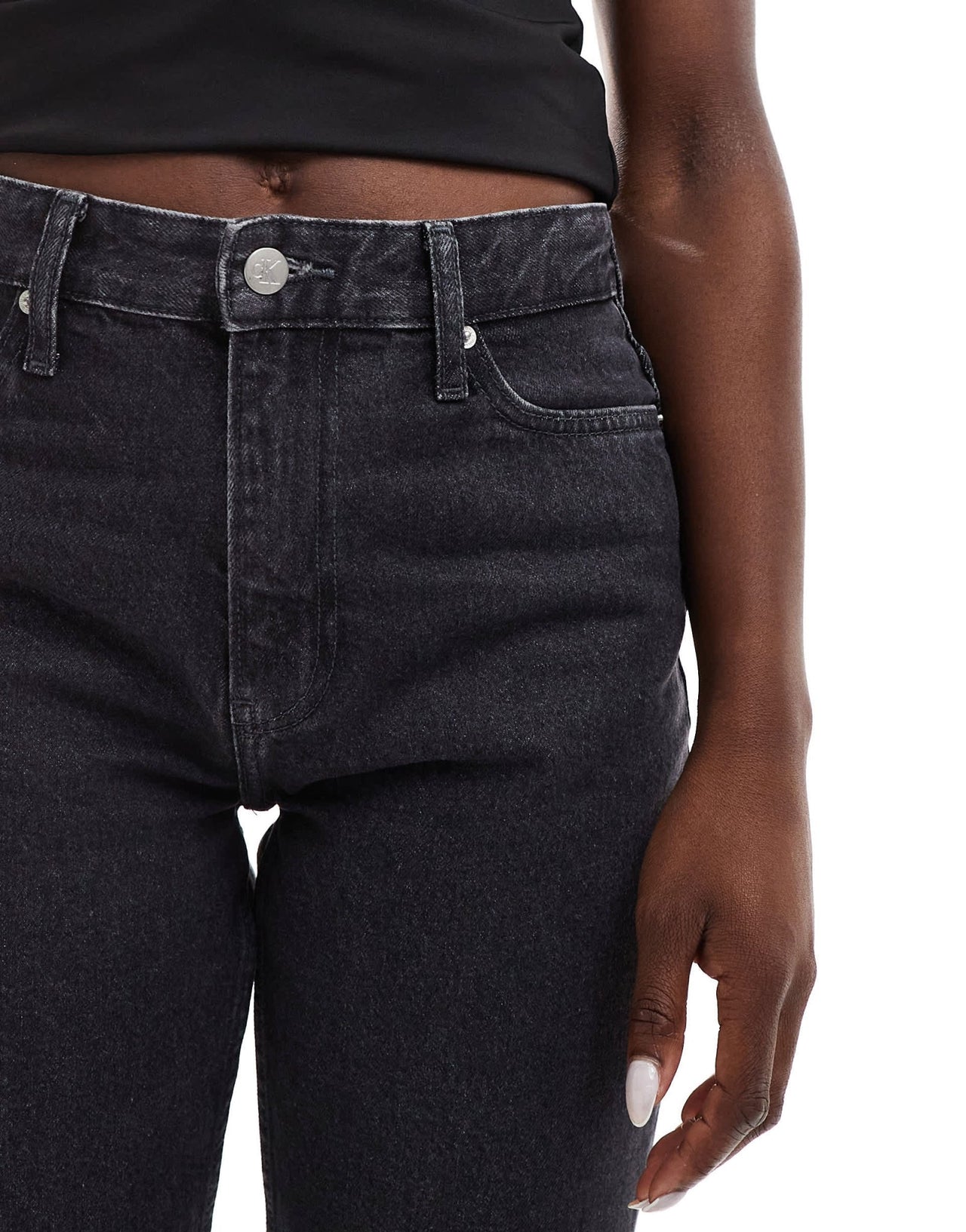Calvin Klein Jeans mom jeans in grey - ASOS Sample Sale EU Store