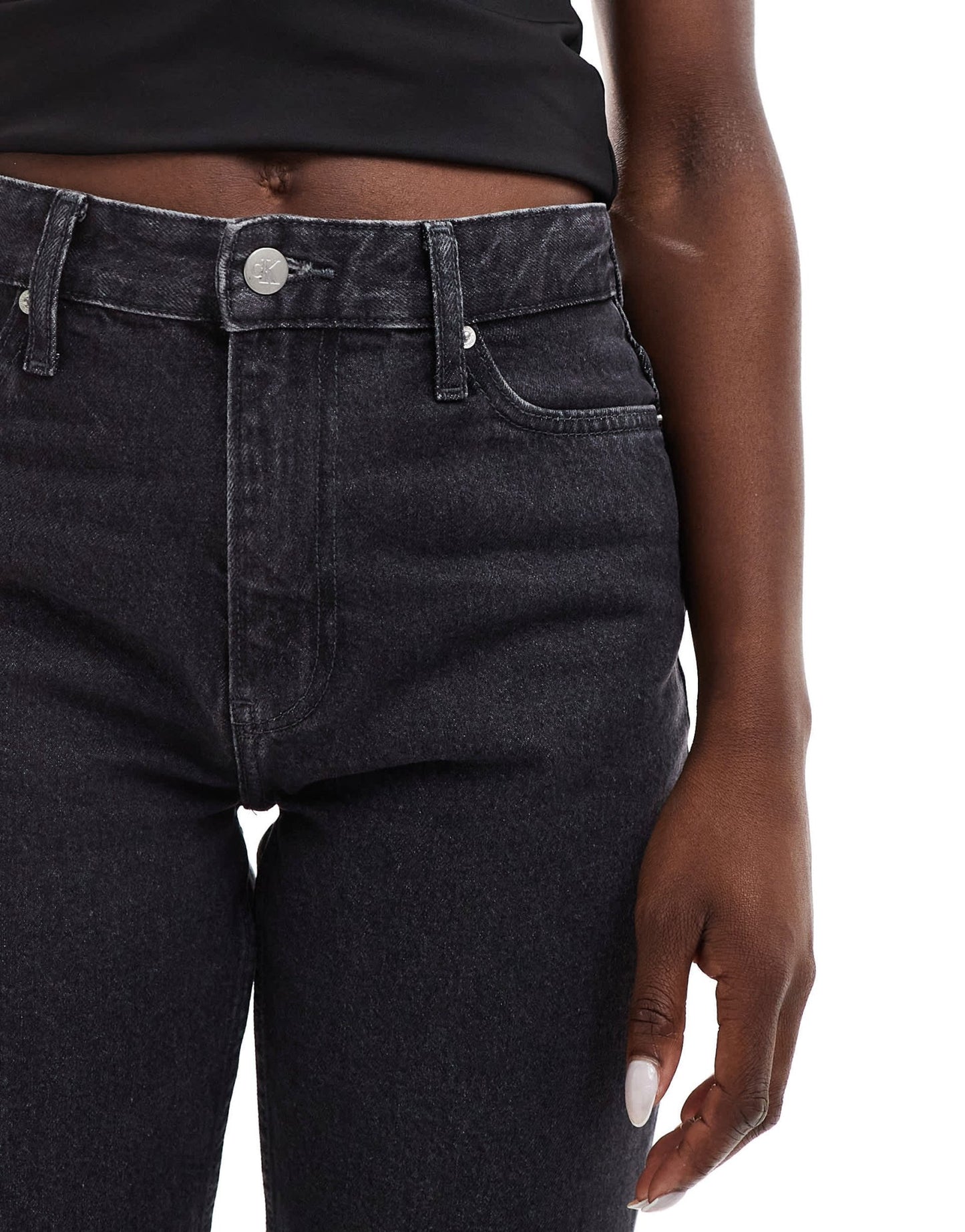 Calvin Klein Jeans mom jeans in grey - ASOS Sample Sale EU Store