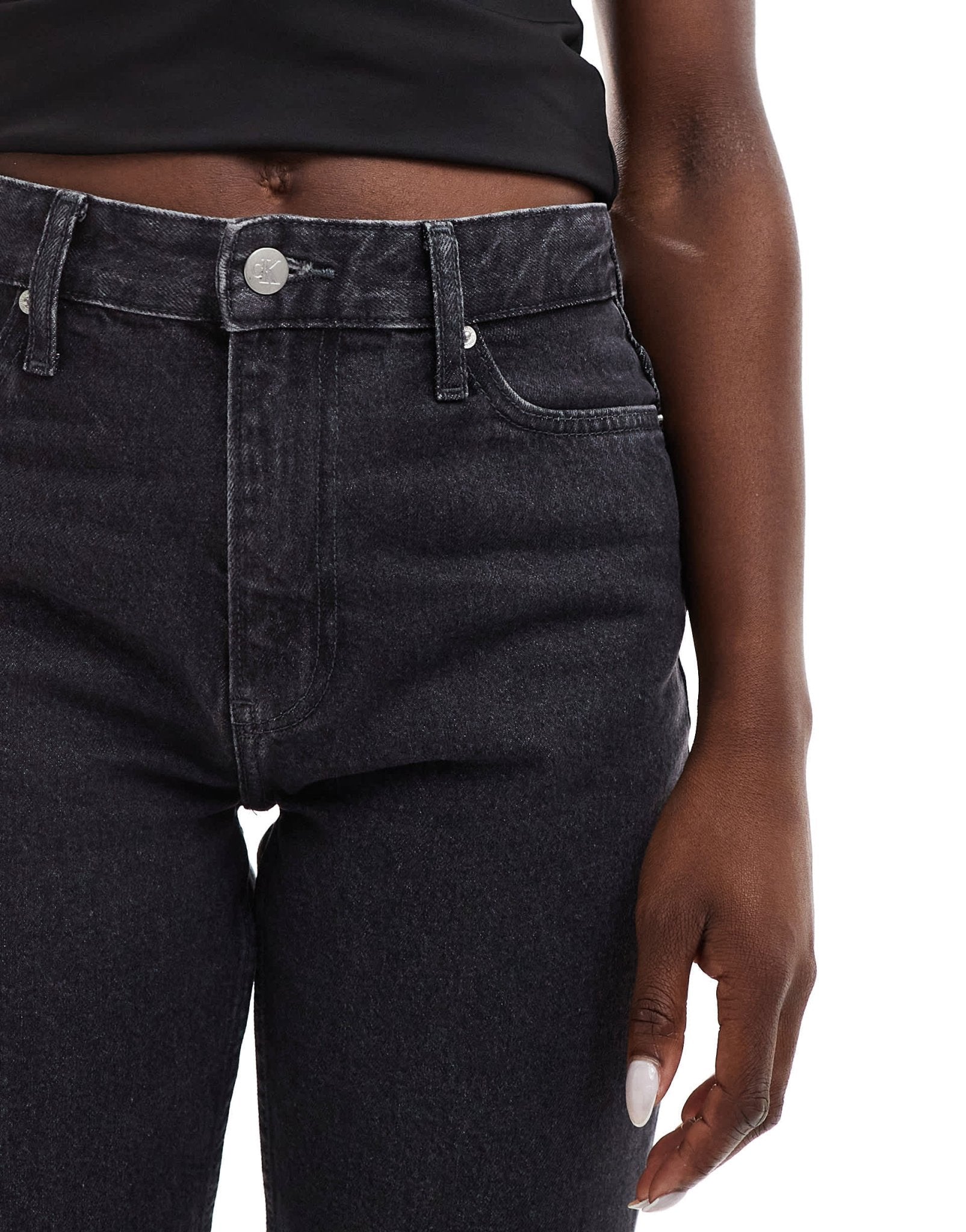 Calvin Klein Jeans mom jeans in grey - ASOS Sample Sale EU Store