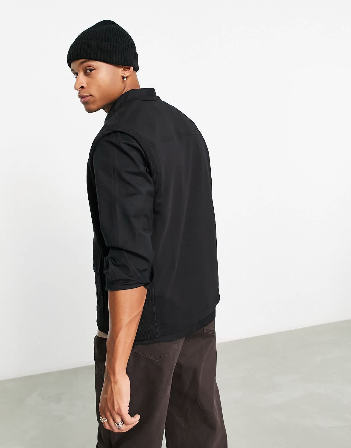 Calvin Klein Jeans monogram logo gilet in black - ASOS Sample Sale EU Store