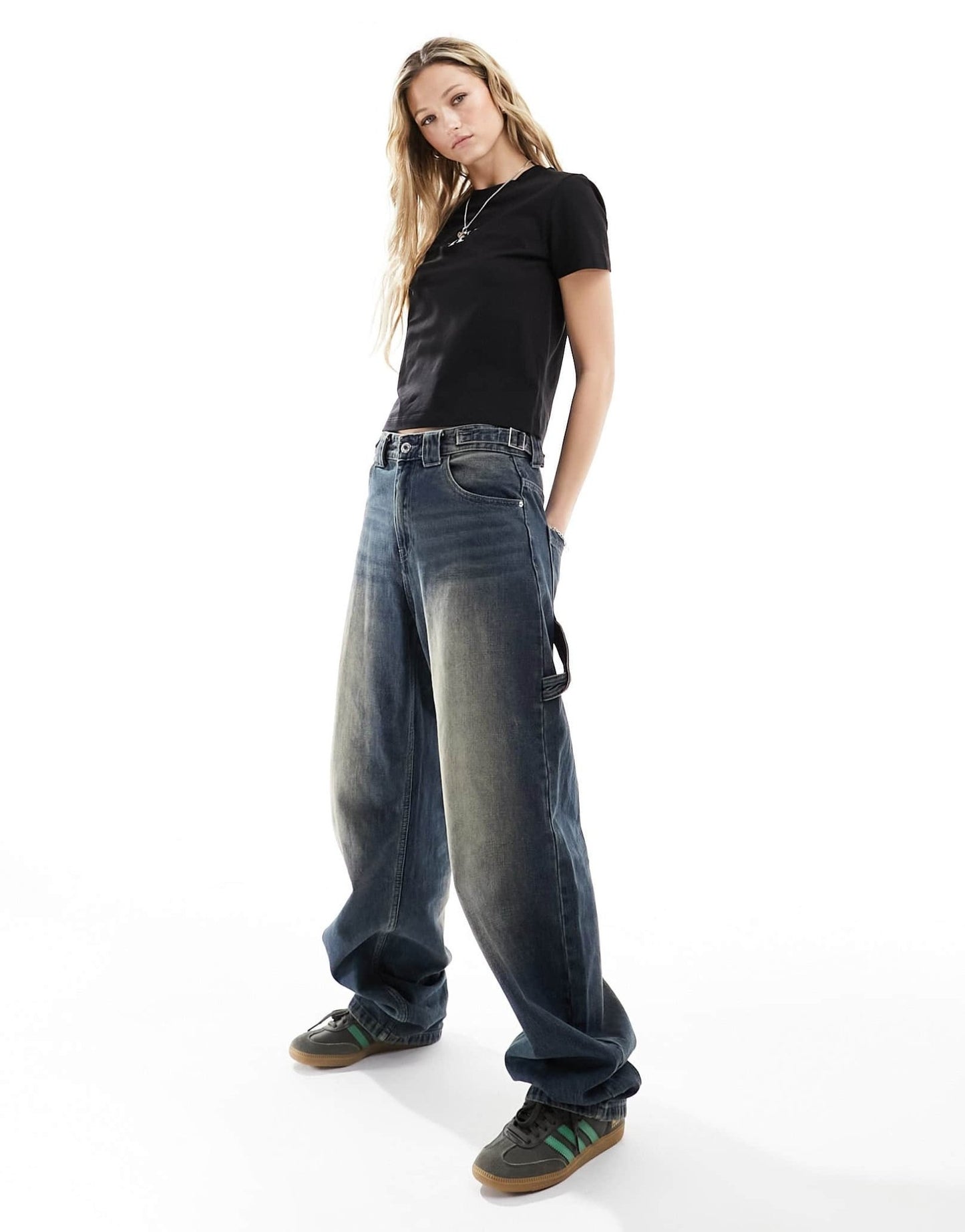 Calvin Klein Jeans monologo baby t-shirt in black - ASOS Sample Sale EU Store