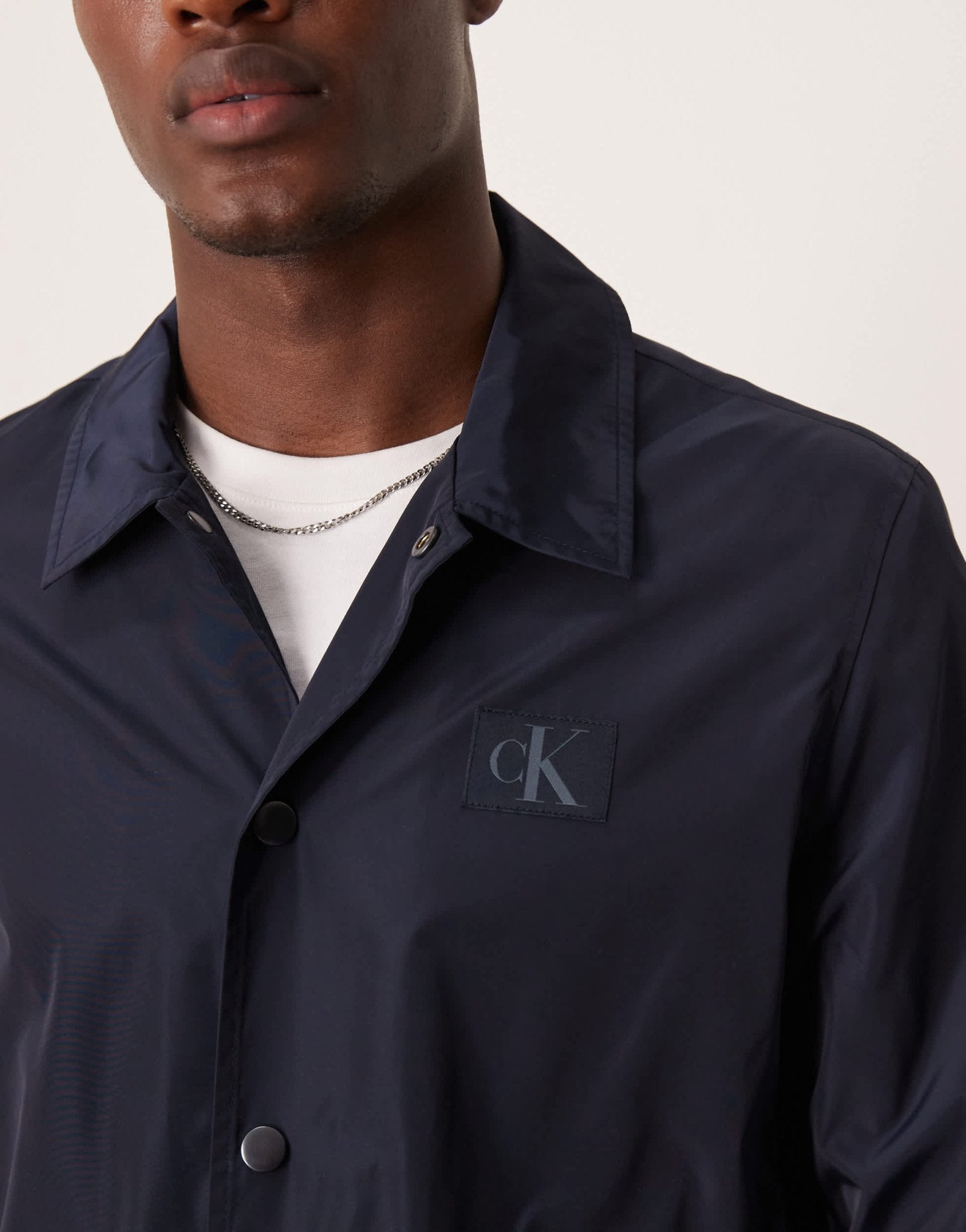 Calvin Klein Jeans nylon coach jacket in navy - ASOS Sample Sale EU Store