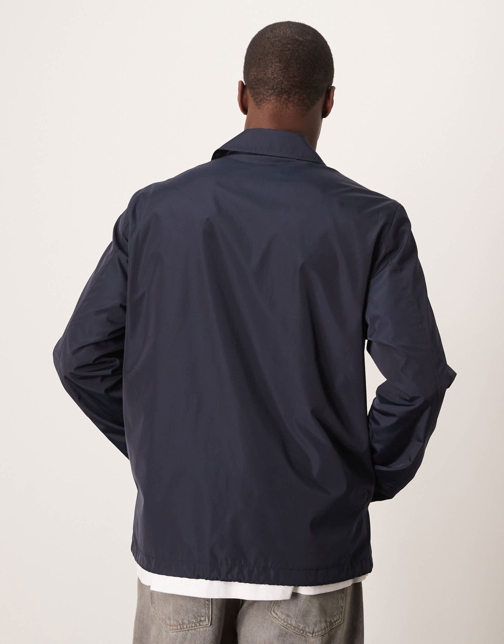 Calvin Klein Jeans nylon coach jacket in navy - ASOS Sample Sale EU Store