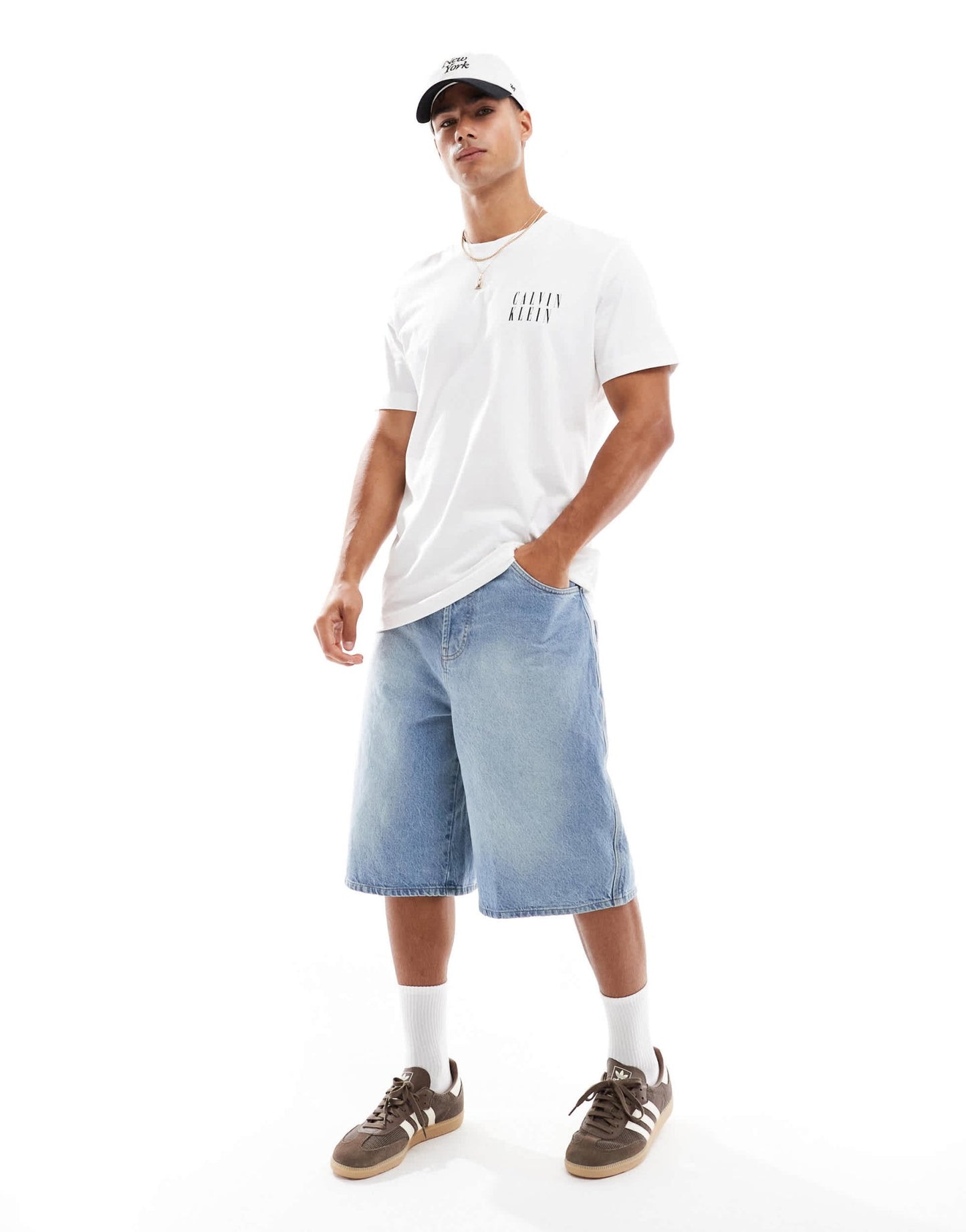 Calvin Klein Jeans ombre box back print t-shirt in white - ASOS Sample Sale EU Store