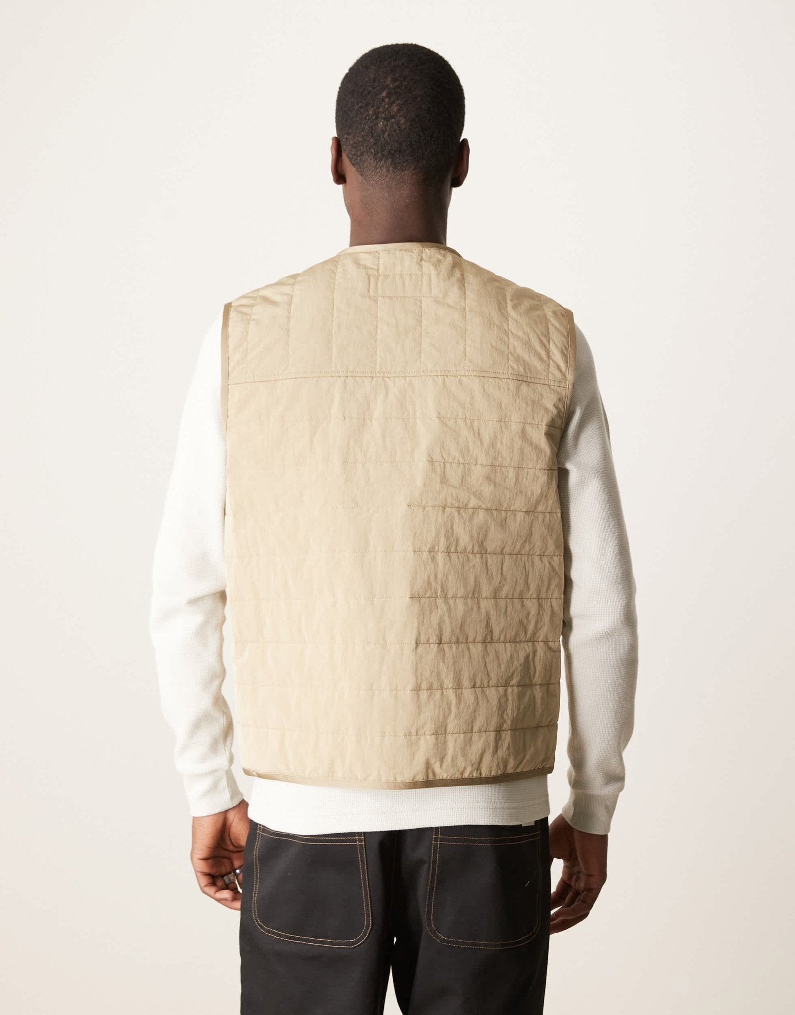 Calvin Klein Jeans quilted gilet in beige - ASOS Sample Sale EU Store
