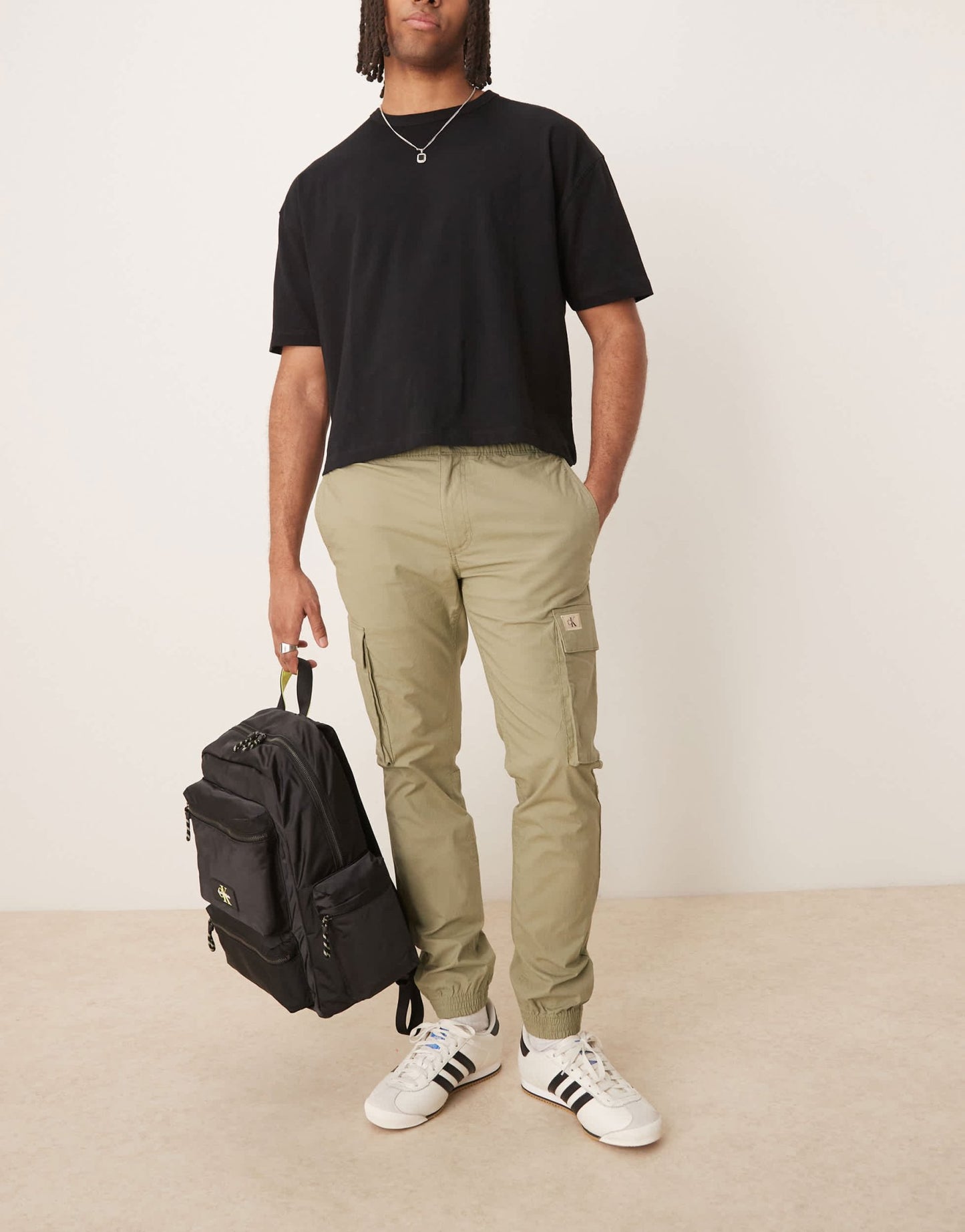 Calvin Klein Jeans skinny washed cargo trousers in beige - ASOS Sample Sale EU Store