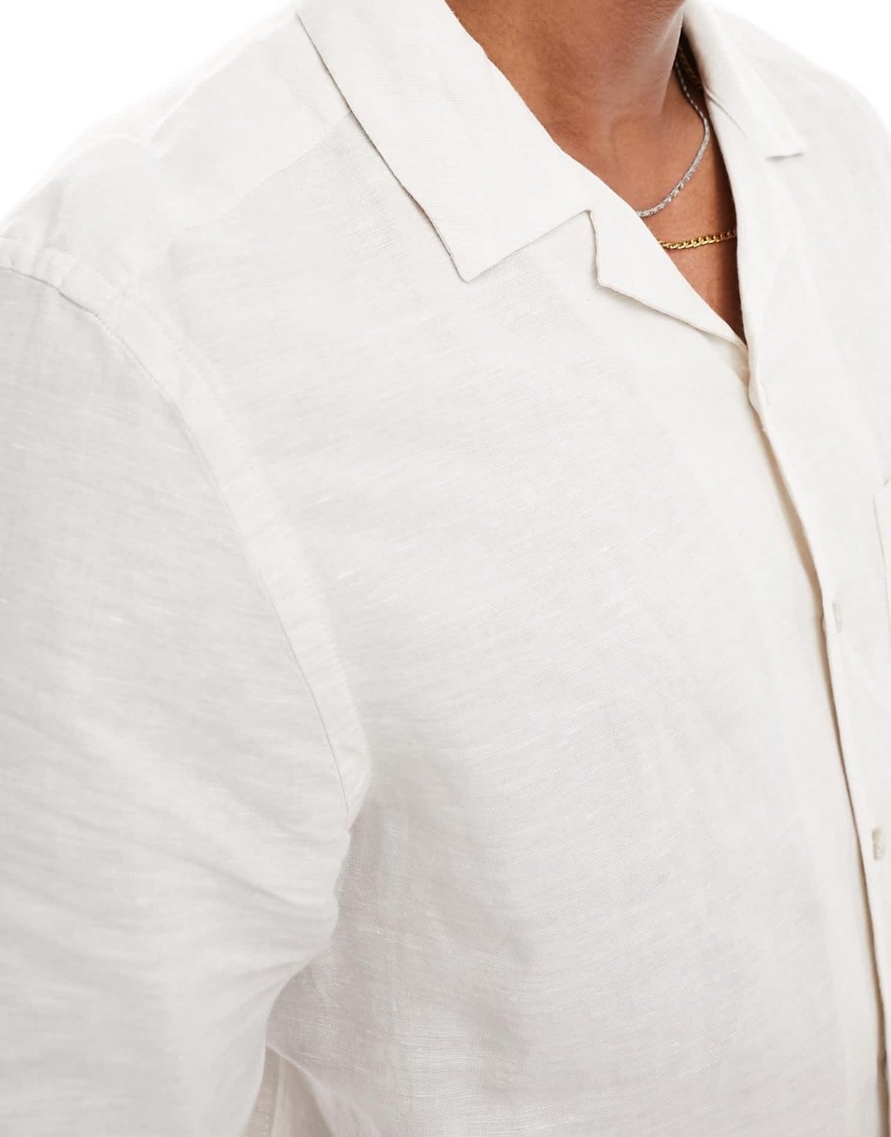 Calvin Klein linen cotton cuban short sleeve shirt in beige - ASOS Sample Sale EU Store