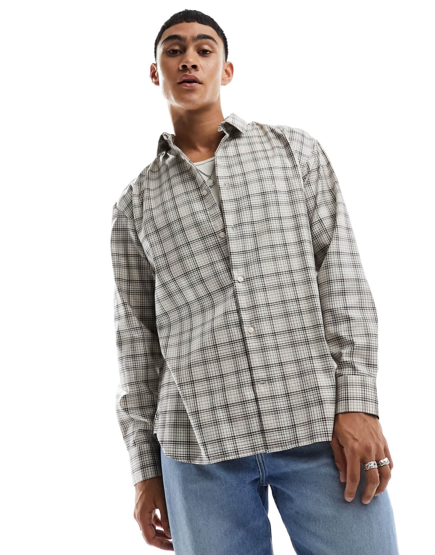 Calvin Klein modern check twill shirt in multi - ASOS Sample Sale EU Store
