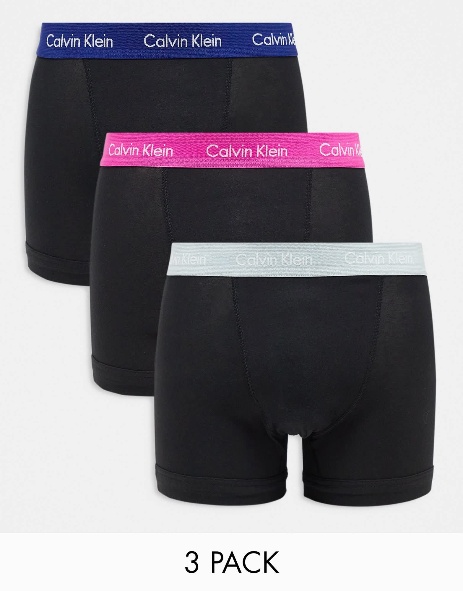 Calvin Klein Modern Cotton 3 pack stretch trunks in black - ASOS Sample Sale EU Store