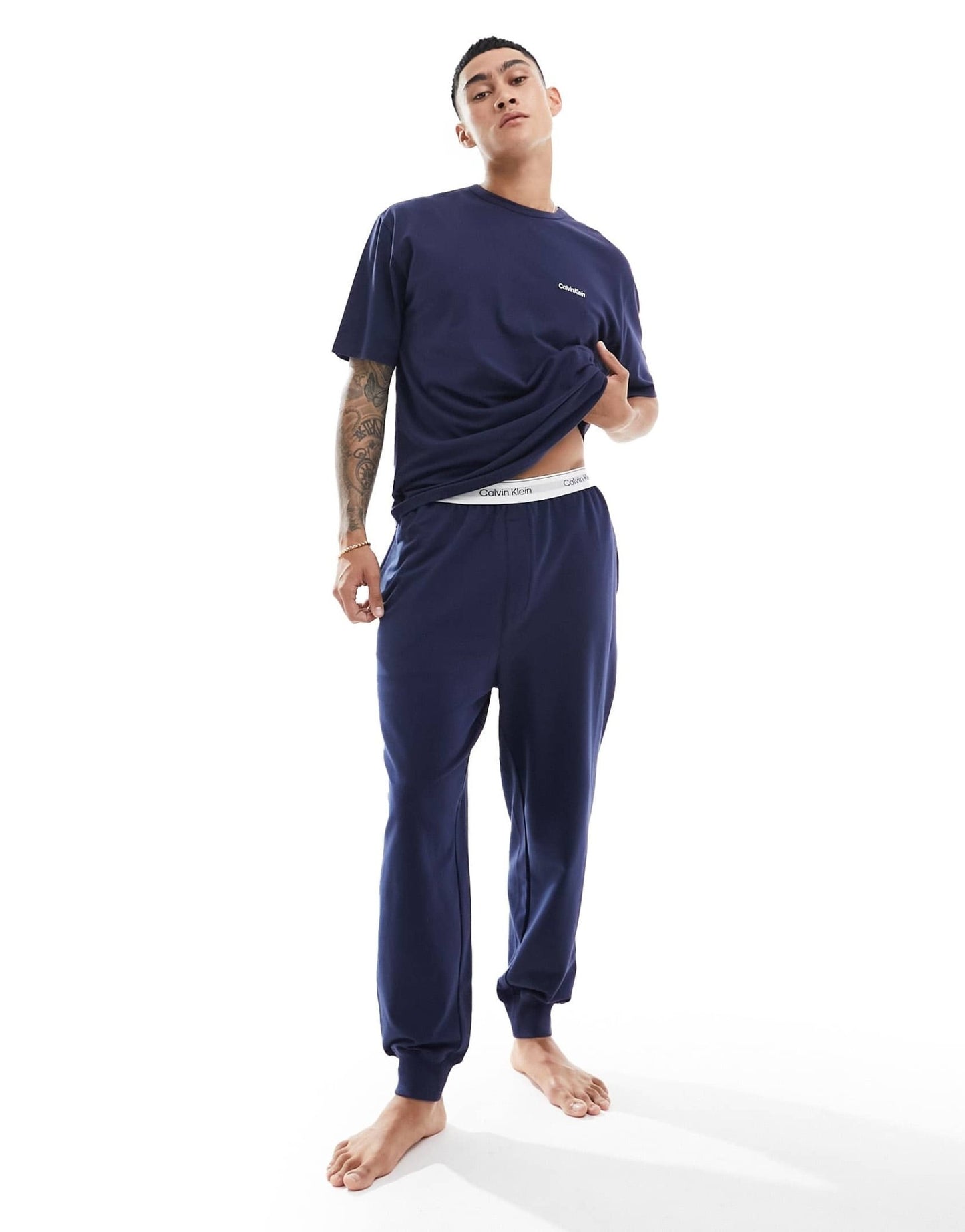 Calvin Klein modern cotton lounge joggers in blue - ASOS Sample Sale EU Store