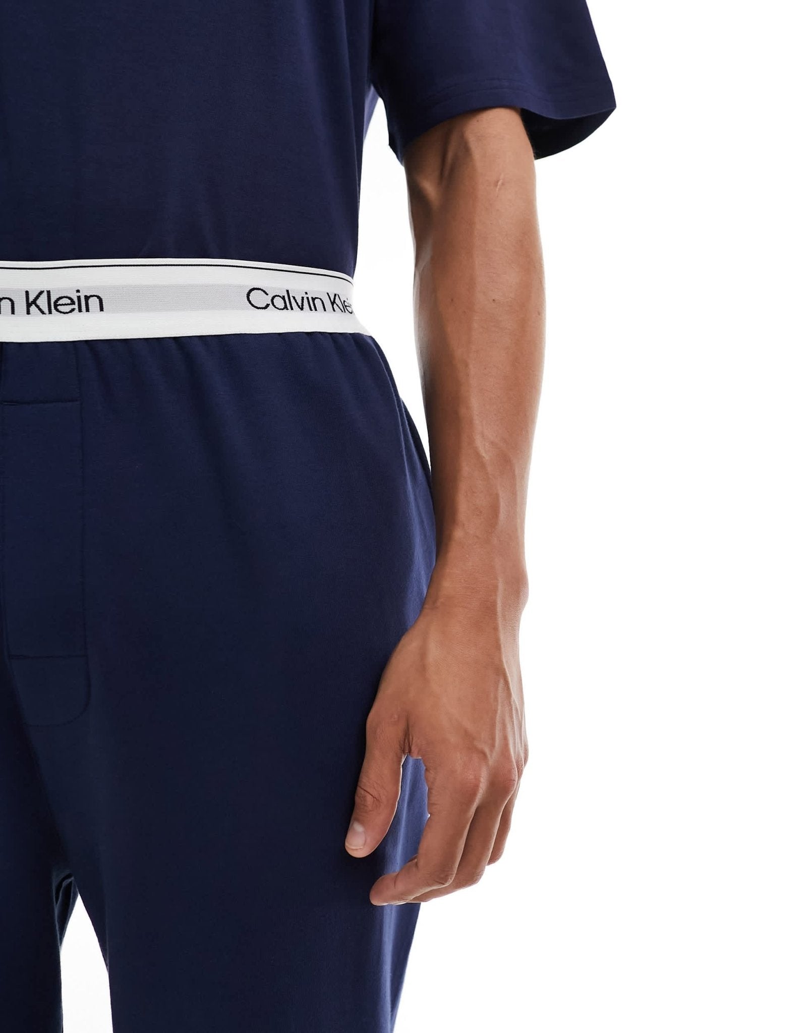 Calvin Klein modern cotton lounge joggers in blue - ASOS Sample Sale EU Store