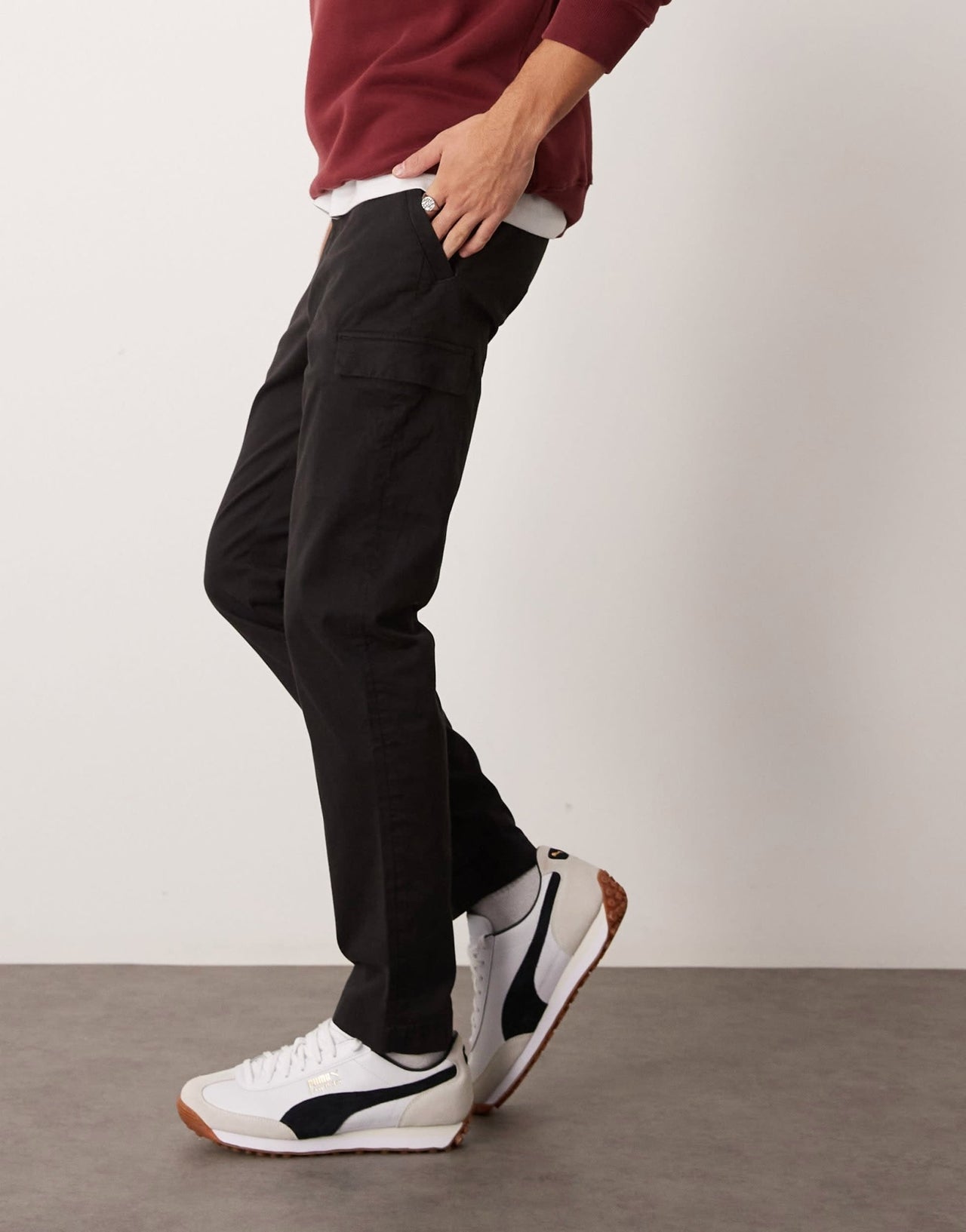 Calvin Klein modern twill tapered cargo trouser in black - ASOS Sample Sale EU Store